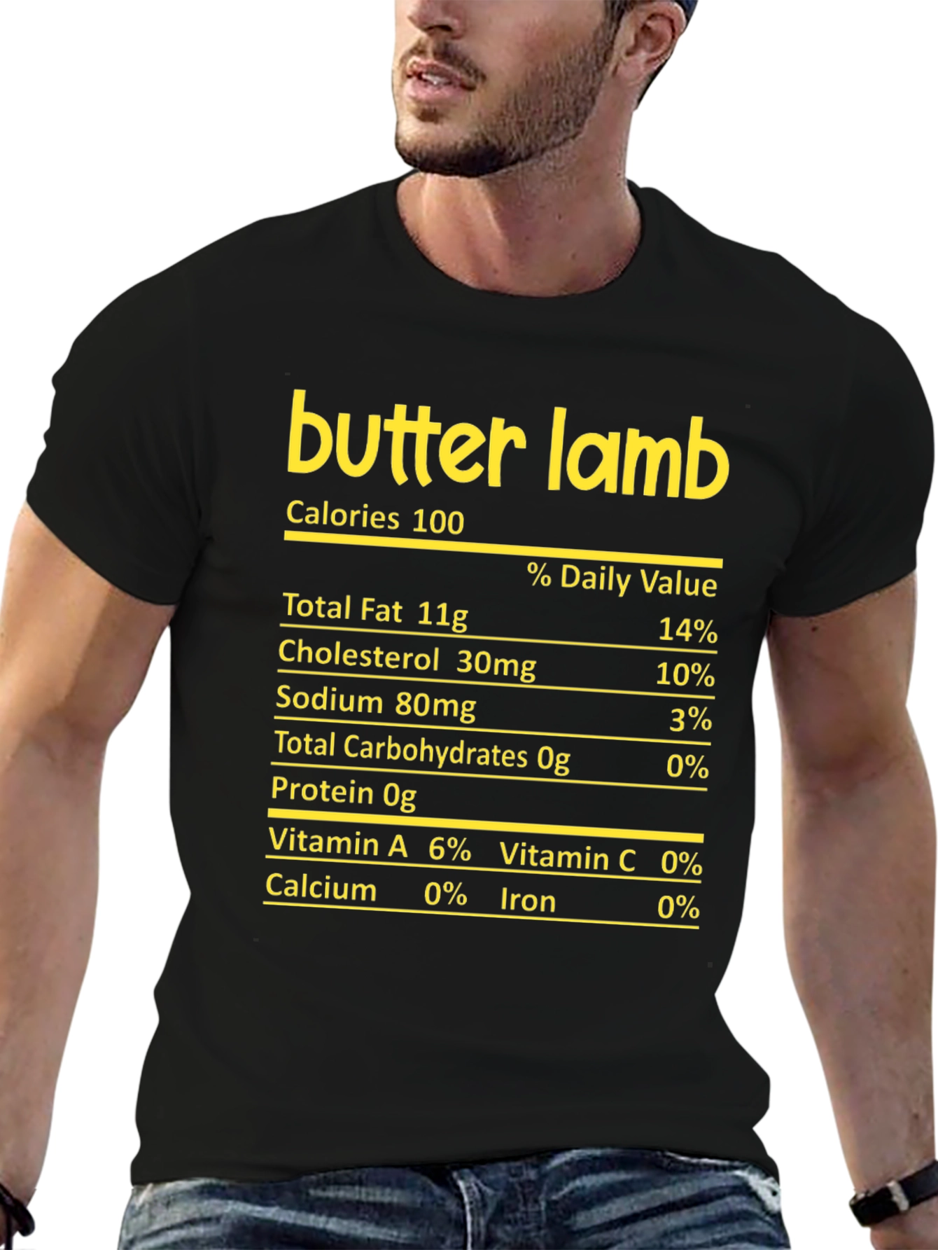Butter Lamb Nutrition Facts Funny T-Shirt