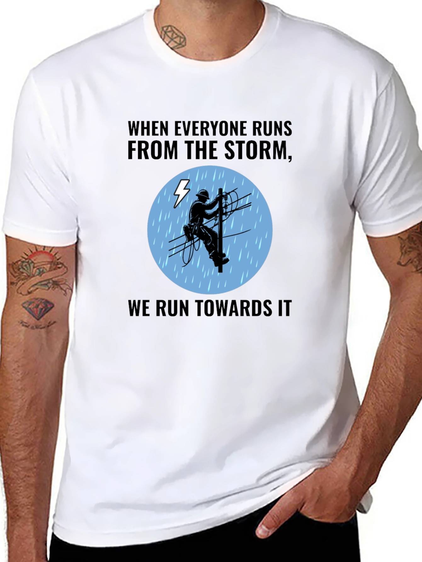 Lineman Storm T-Shirt - Power Worker