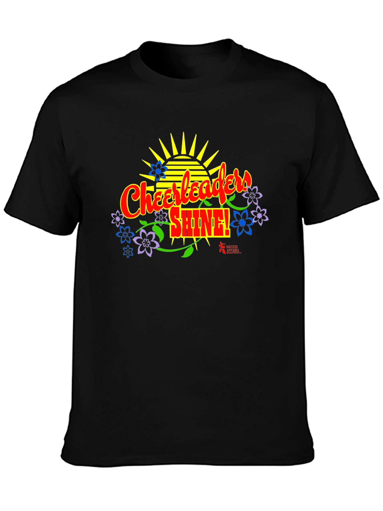 Cheerleader Shine! Black Graphic T-Shirt