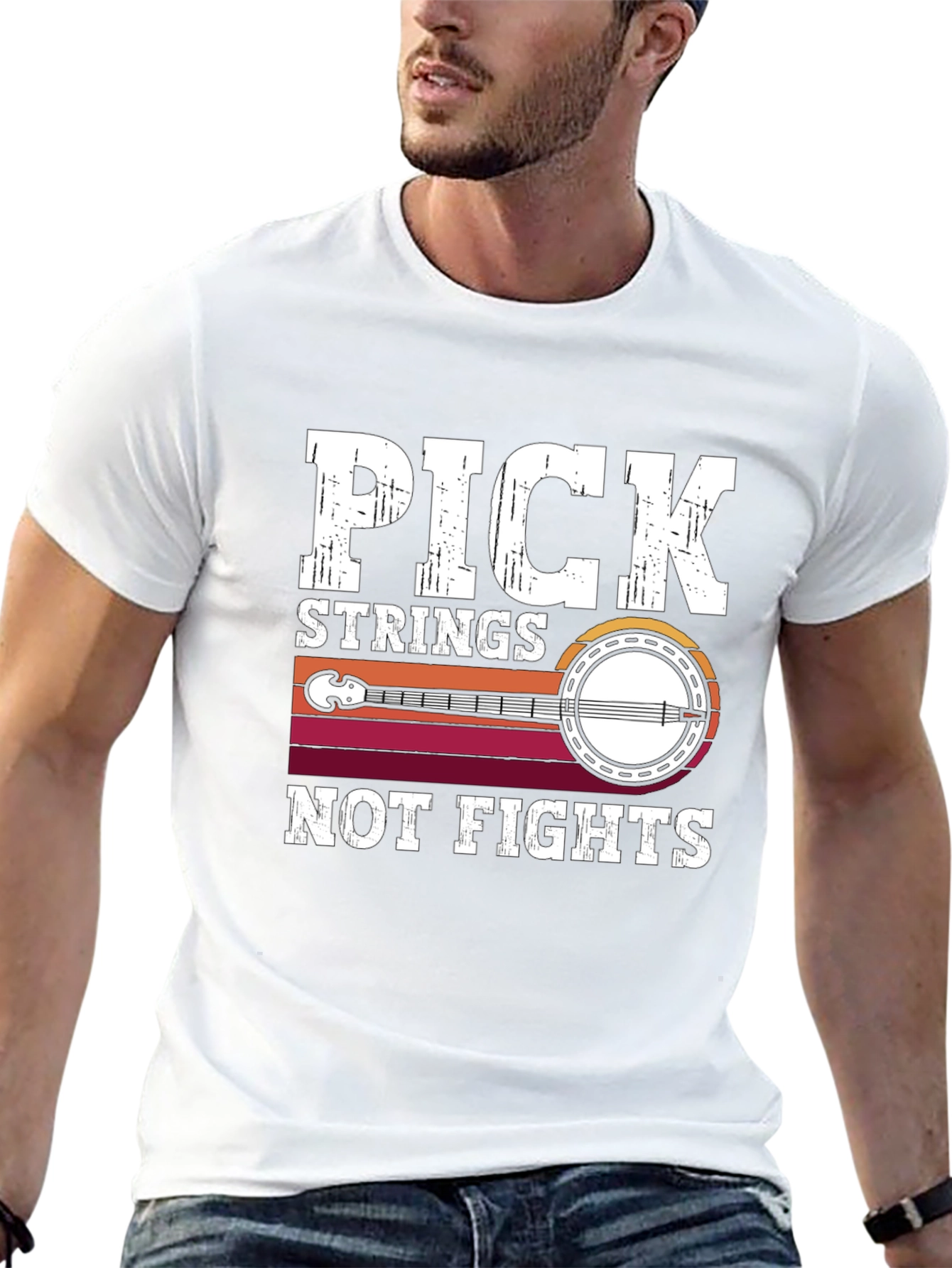 Pick Strings Not Fights Graphic Tee