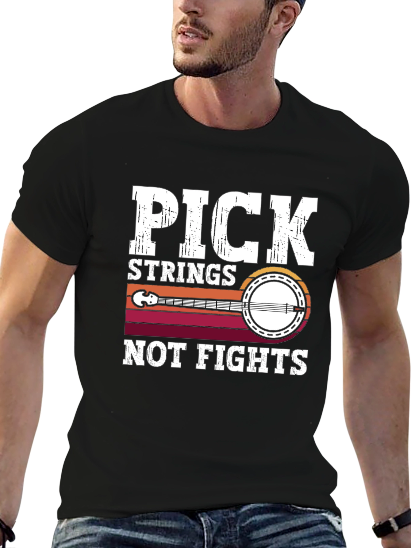 Pick Strings Not Fights Graphic Tee
