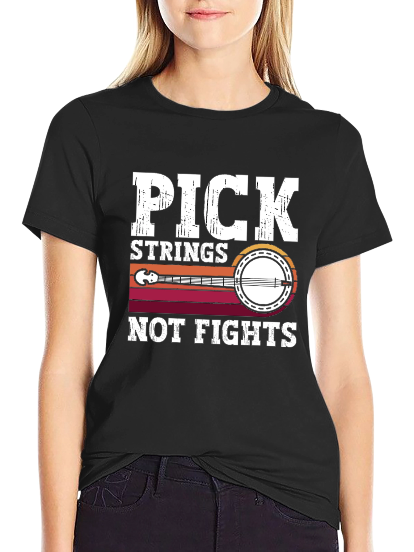 Pick Strings Not Fights Graphic Tee