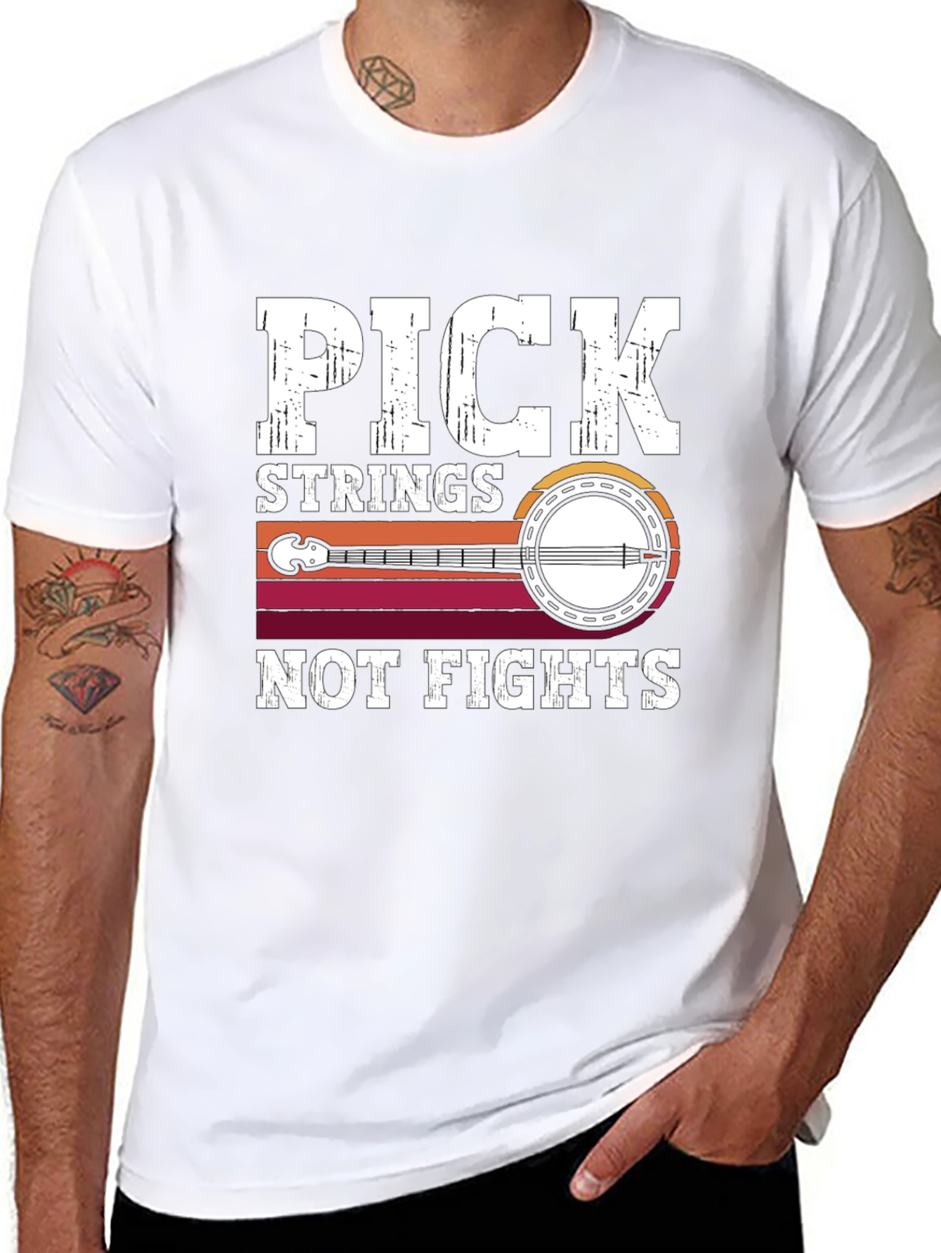 Pick Strings Not Fights Graphic Tee