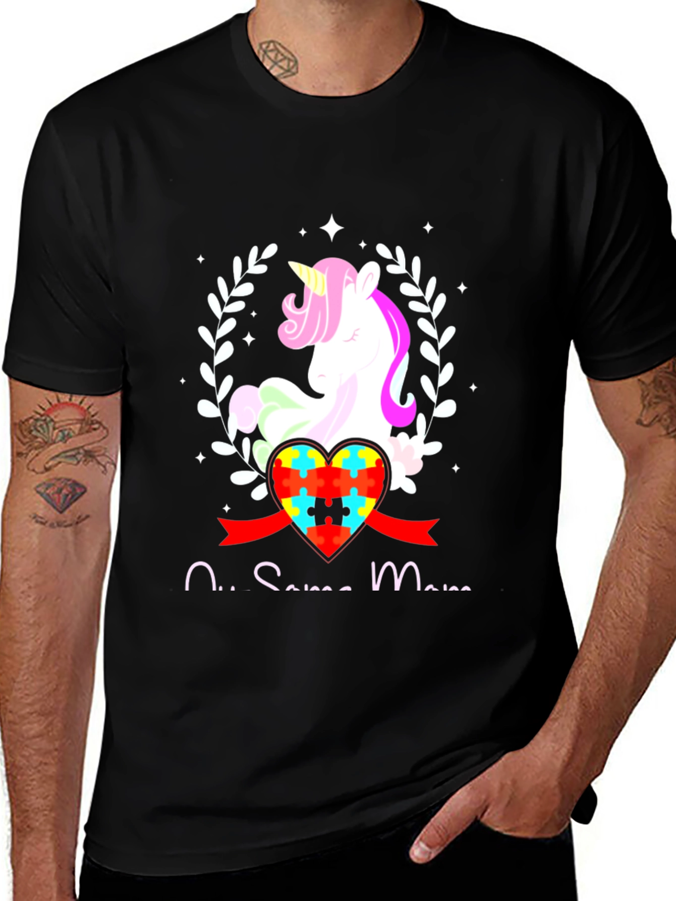 Autism Awareness Unicorn Heart T-Shirt