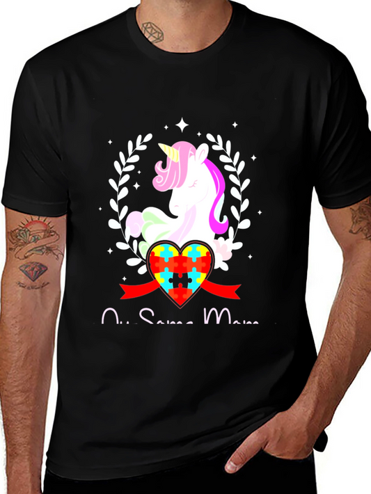 Autism Awareness Unicorn Heart T-Shirt