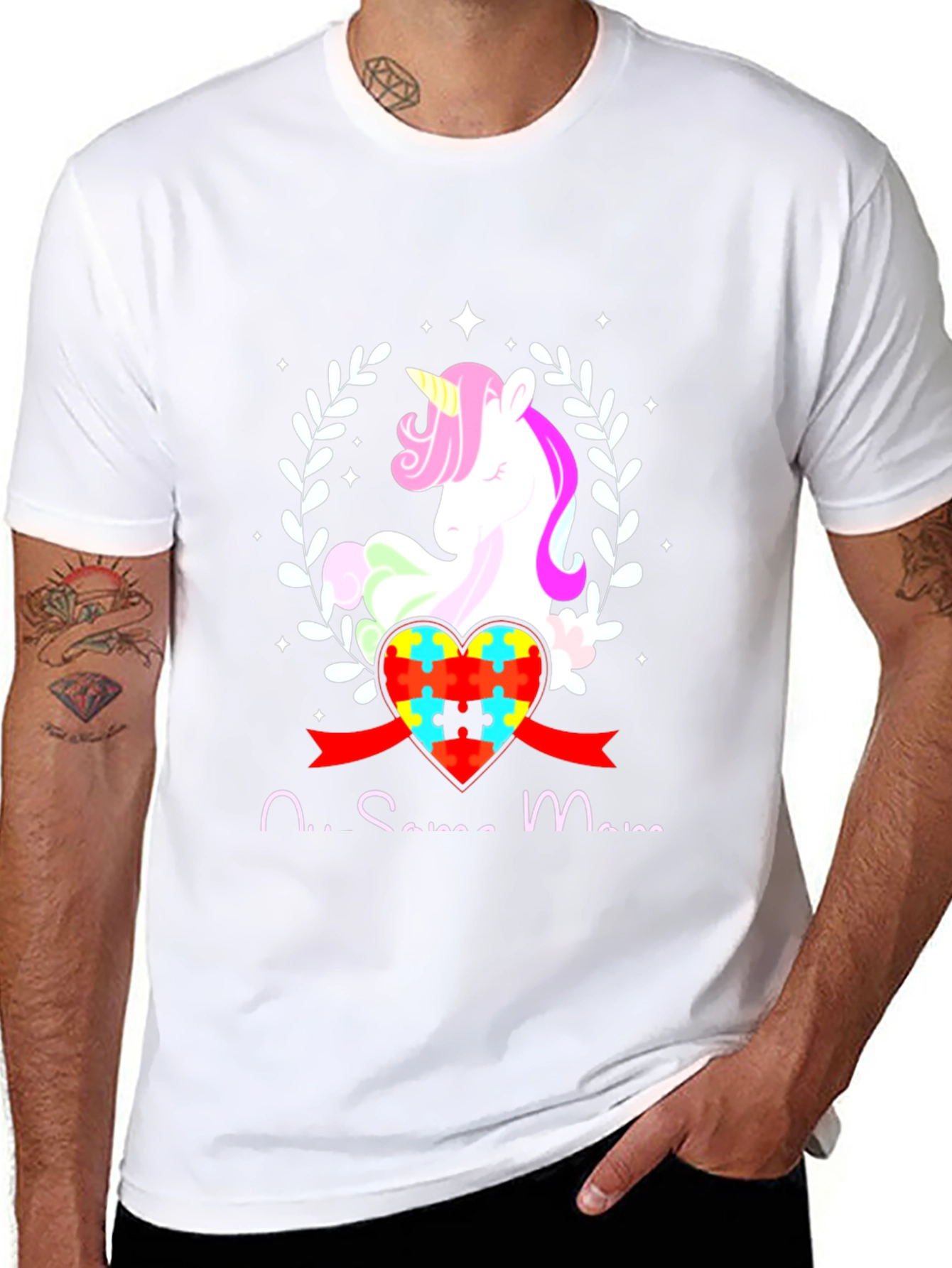 Autism Awareness Unicorn Heart T-Shirt