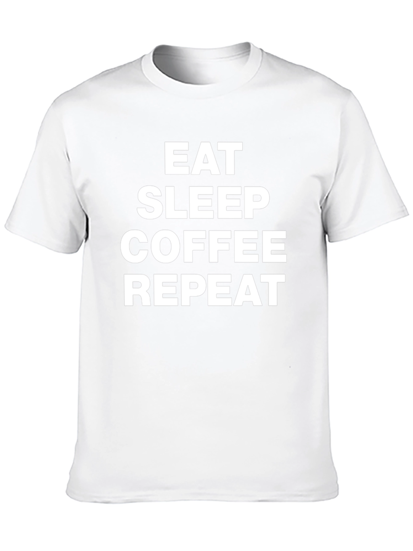 Eat Sleep Coffee Repeat Graphic Tee - Black