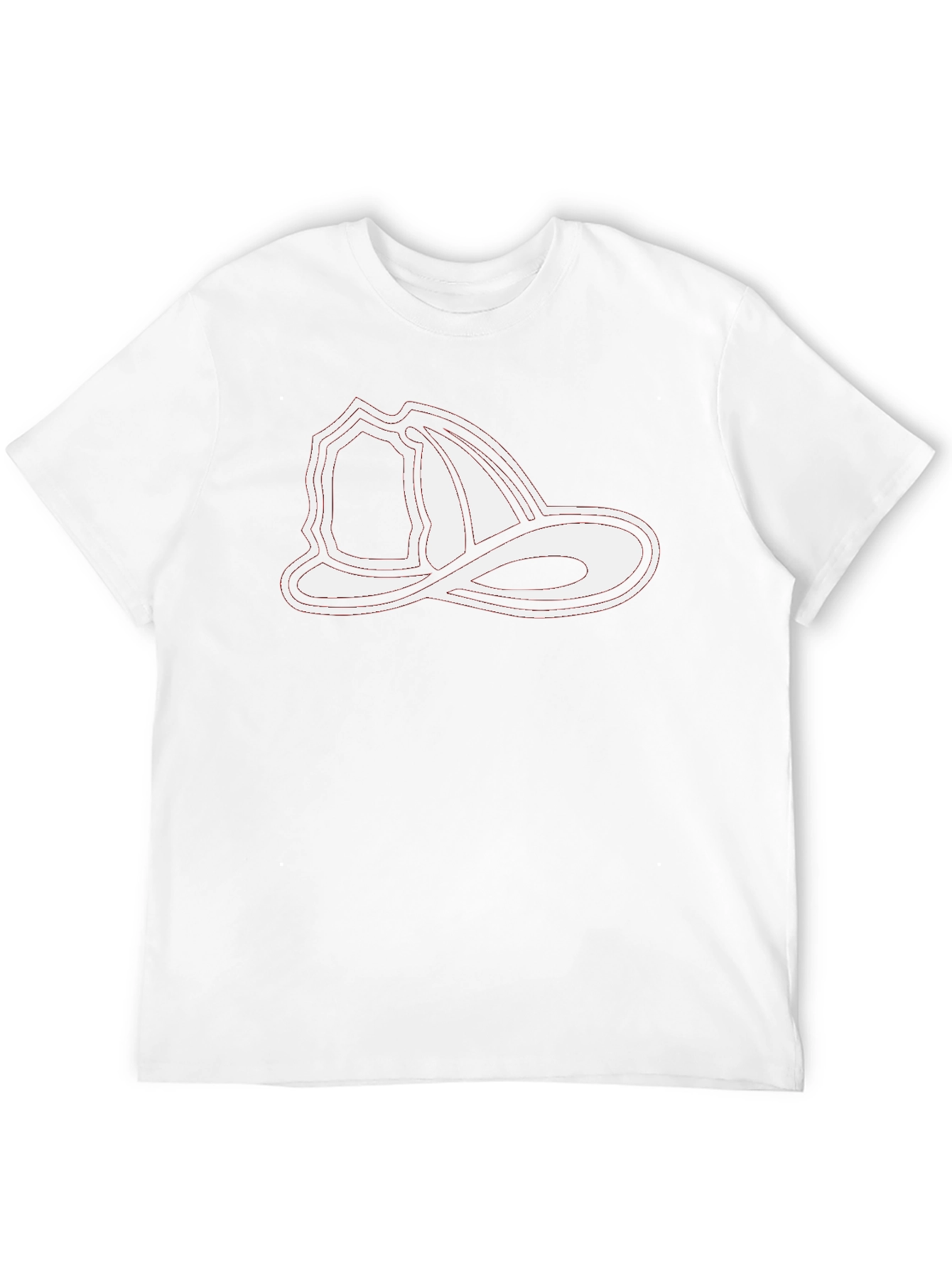 Black T-Shirt with Firefighter Hat Graphic