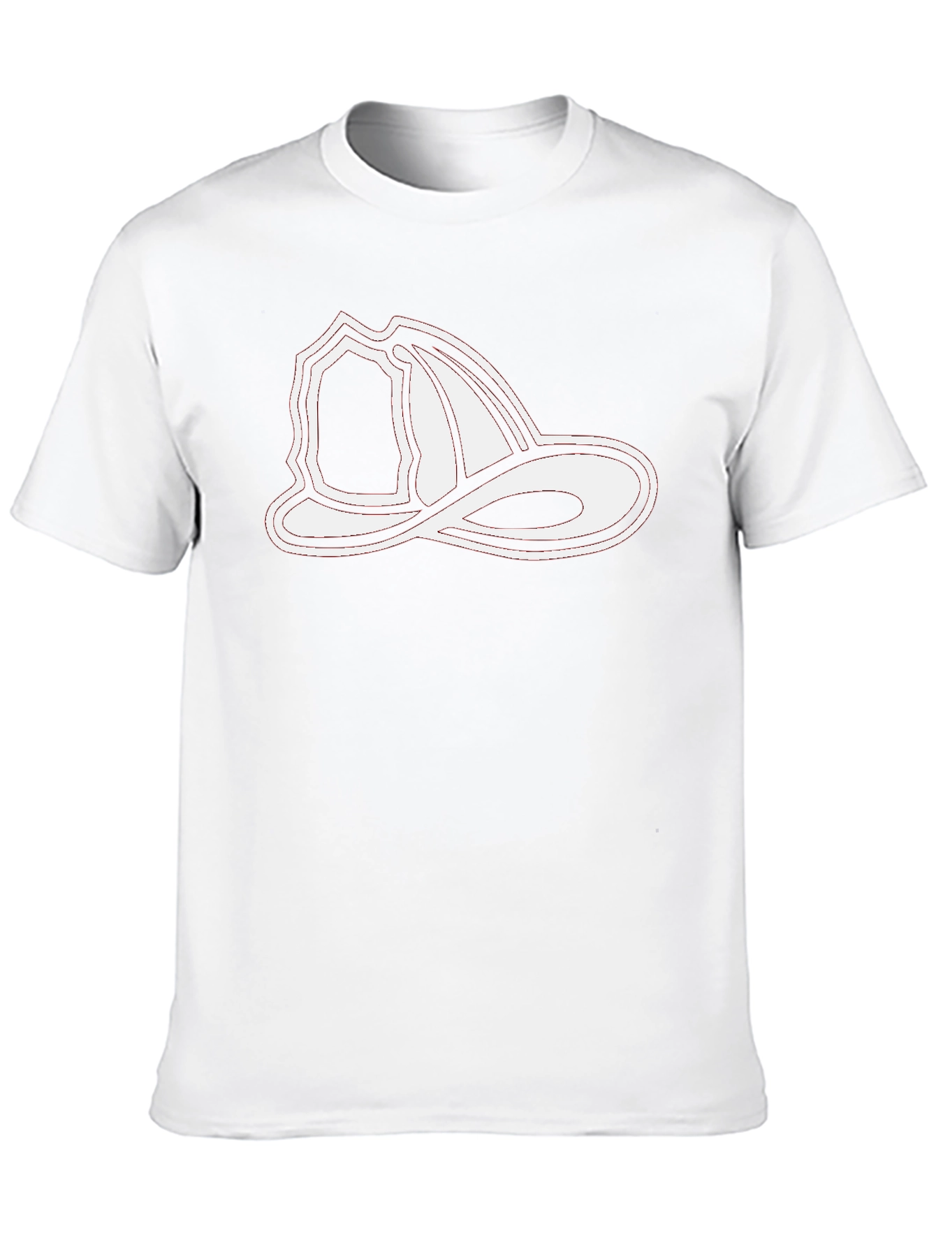 Black T-Shirt with Firefighter Hat Graphic