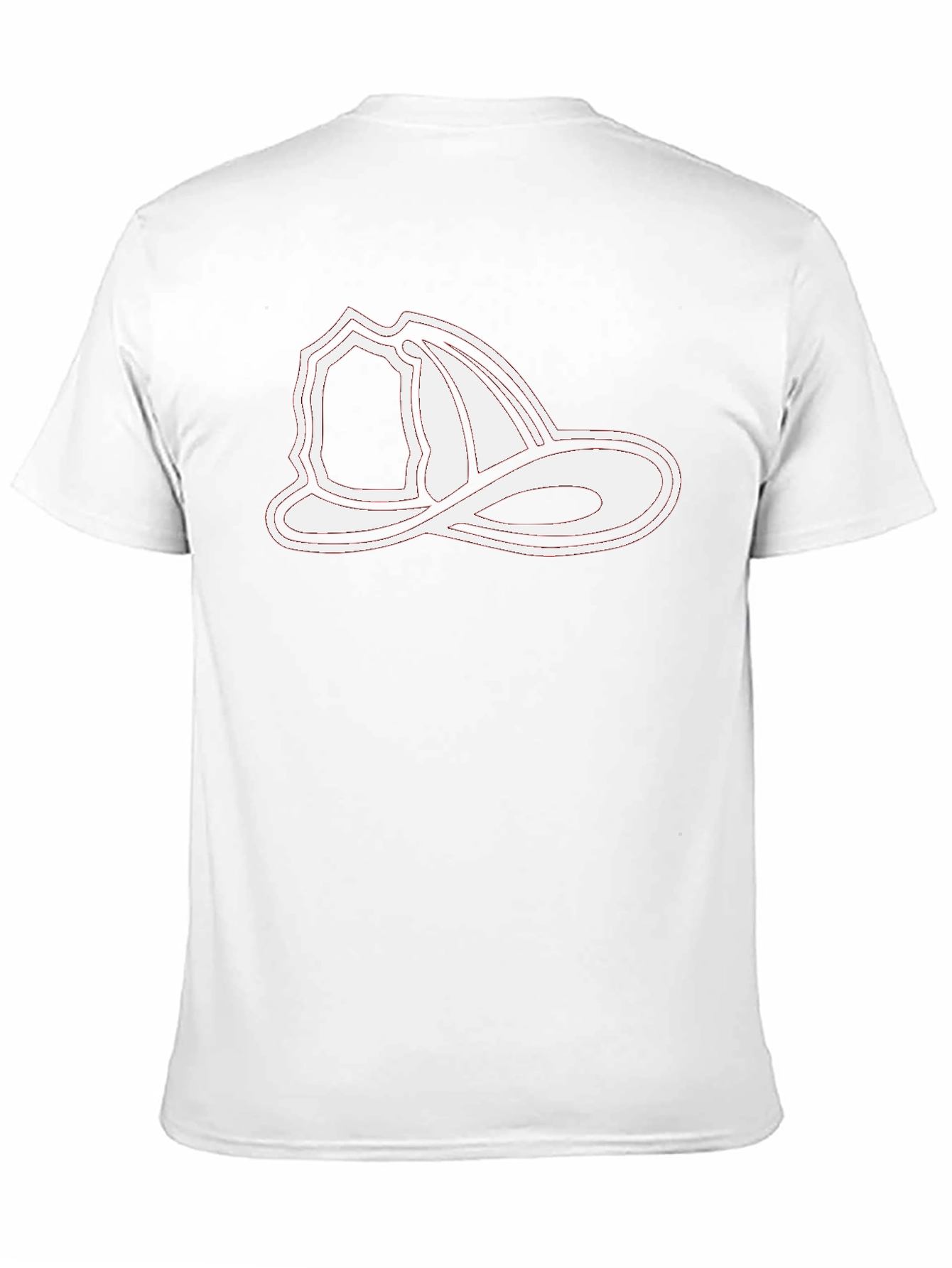 Black T-Shirt with Firefighter Hat Graphic