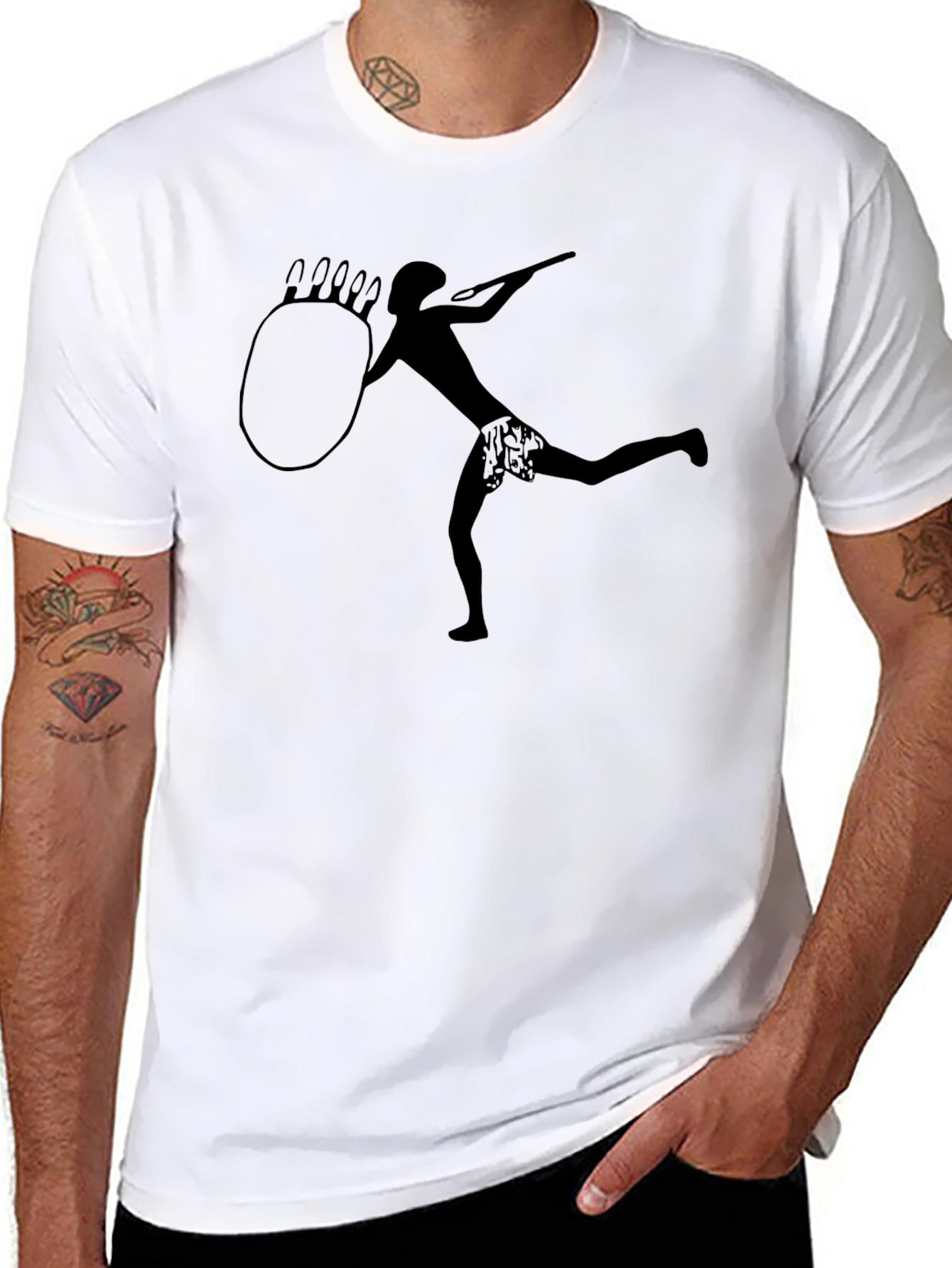 Tribal Art Graphic Black T-Shirt