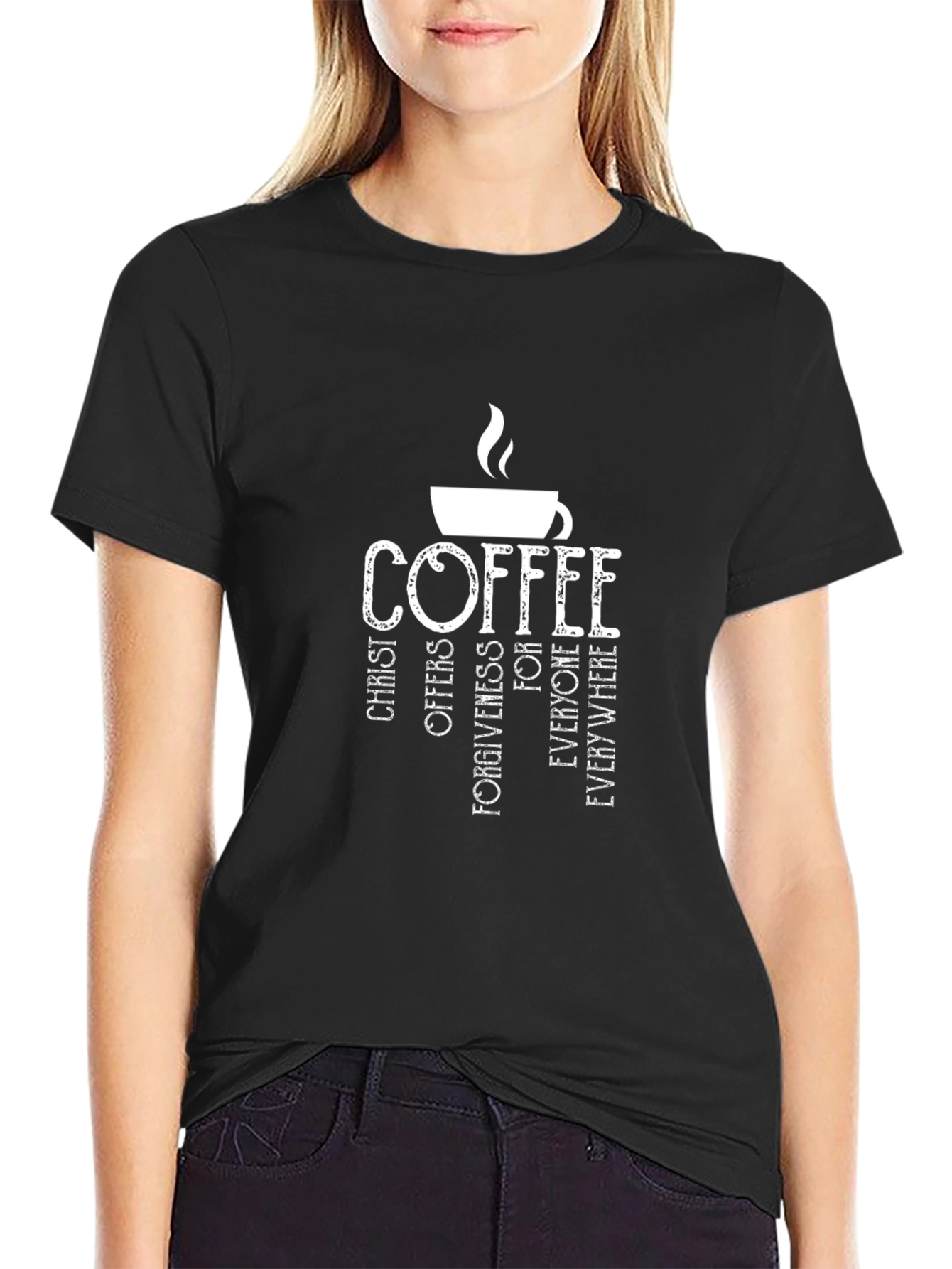 Coffee Christ Offers Forgiveness Tee