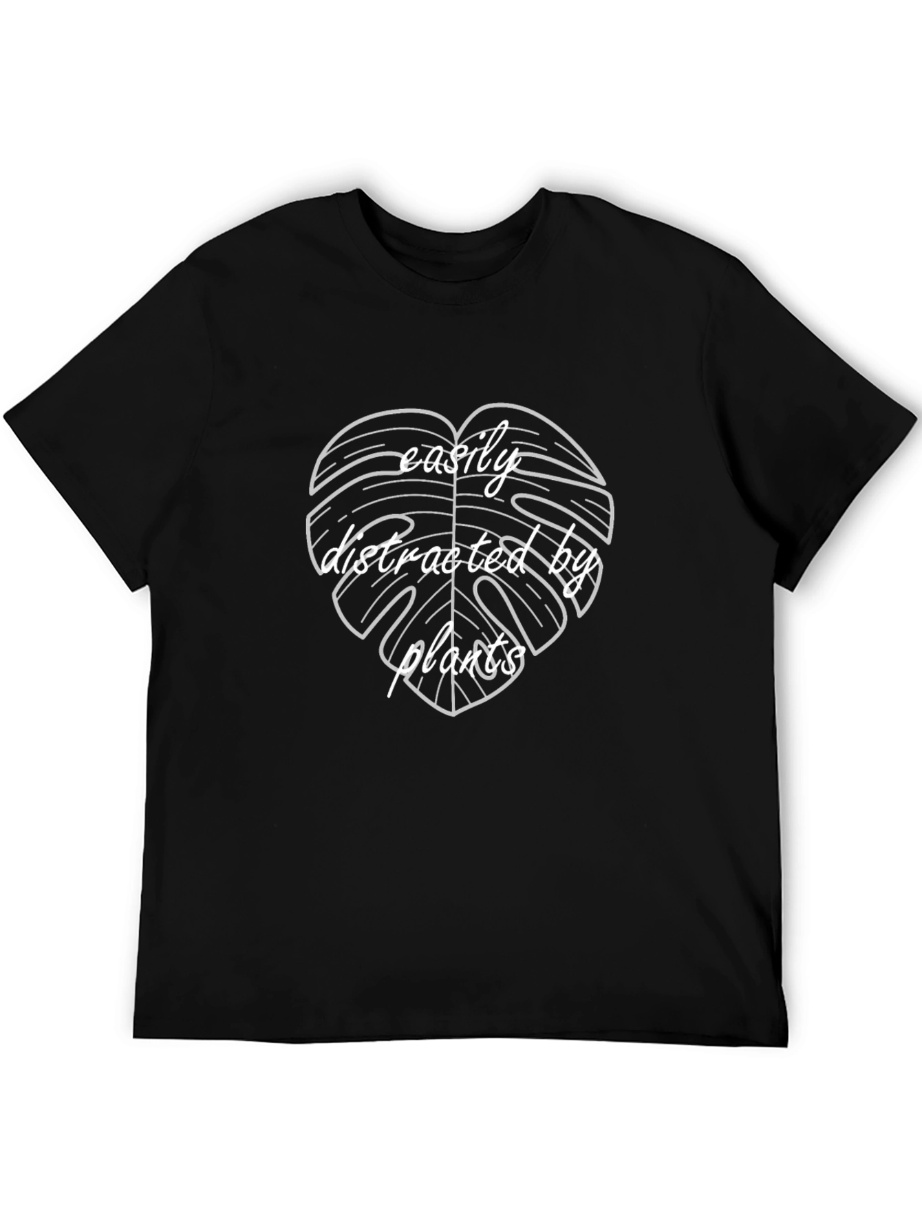 Easily Distracted By Plants Black Graphic Tee