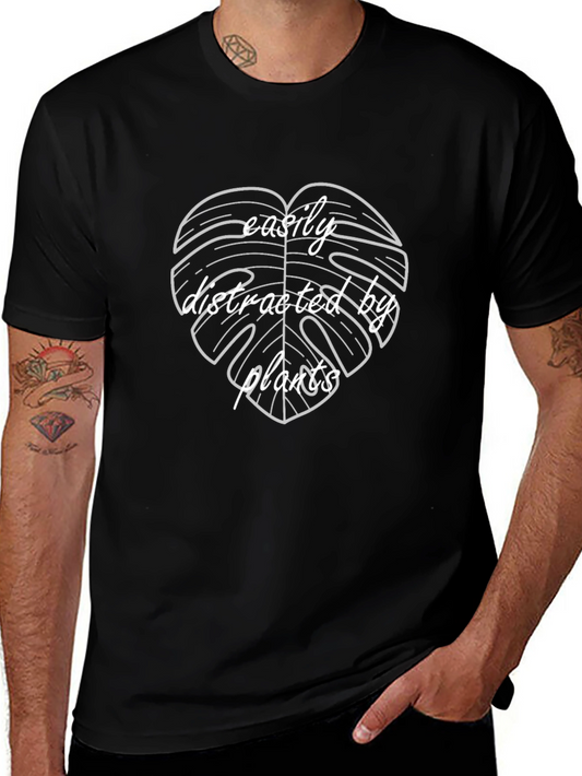 Easily Distracted By Plants Black Graphic Tee