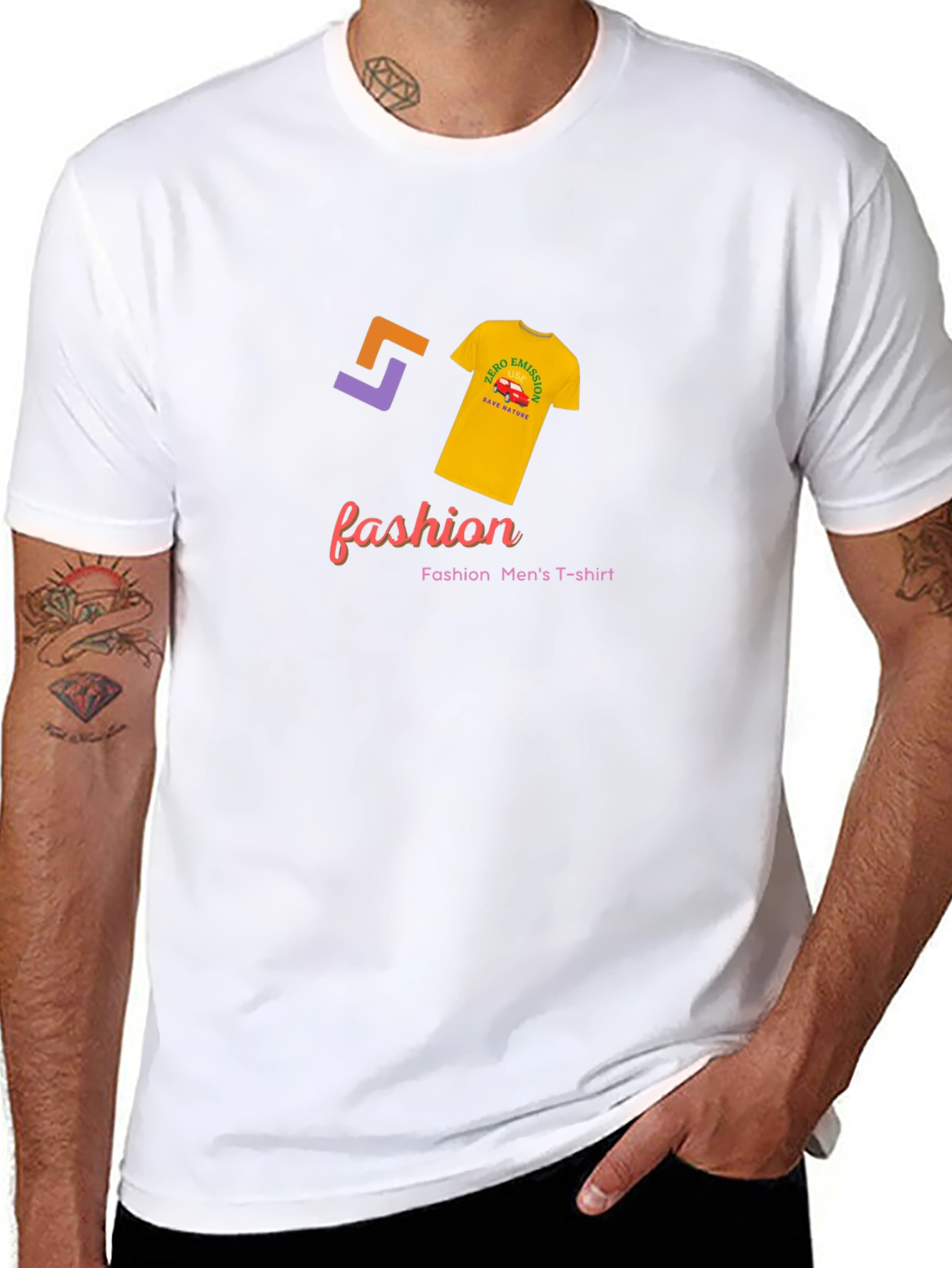 Fashion Mens T-Shirt - Zero Emission Design