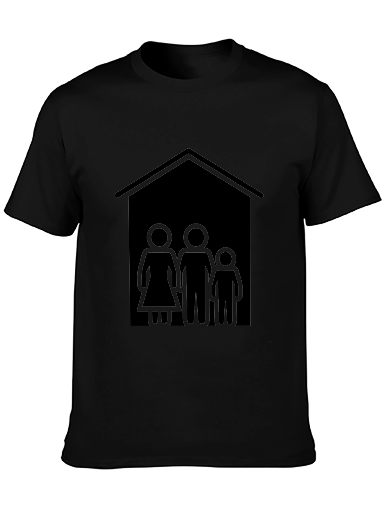 Family House T-Shirt - Black Tee