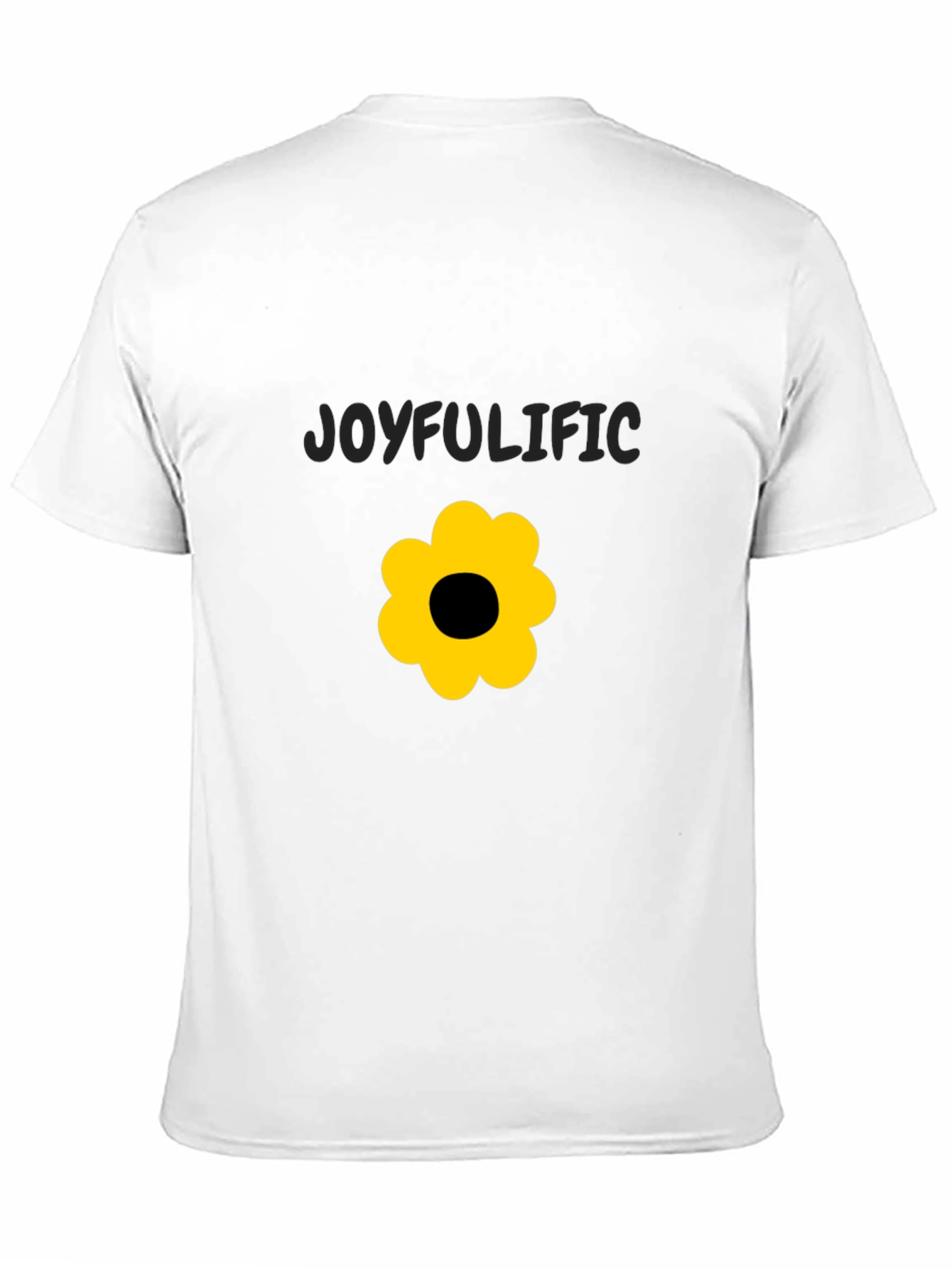 Joyfulific Black Graphic Tee with Flower