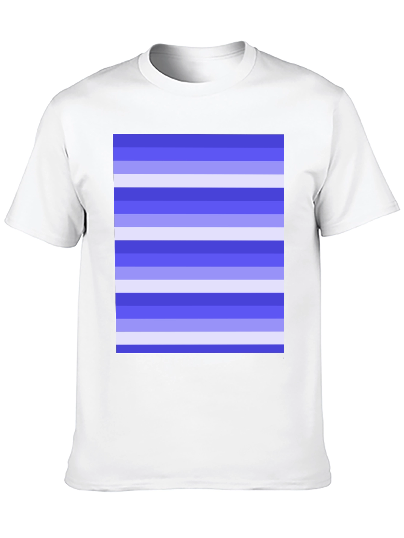 Striped Pattern Black Cotton Casual T-Shirt