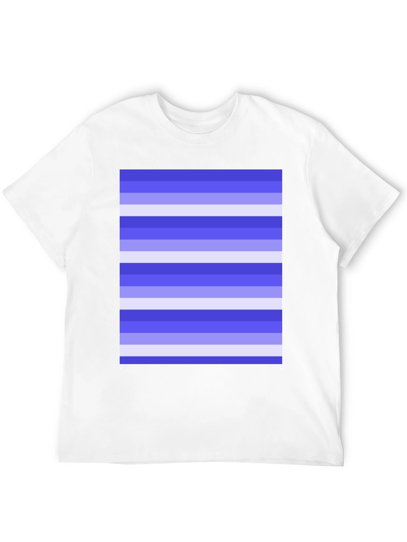Striped Pattern Black Cotton Casual T-Shirt