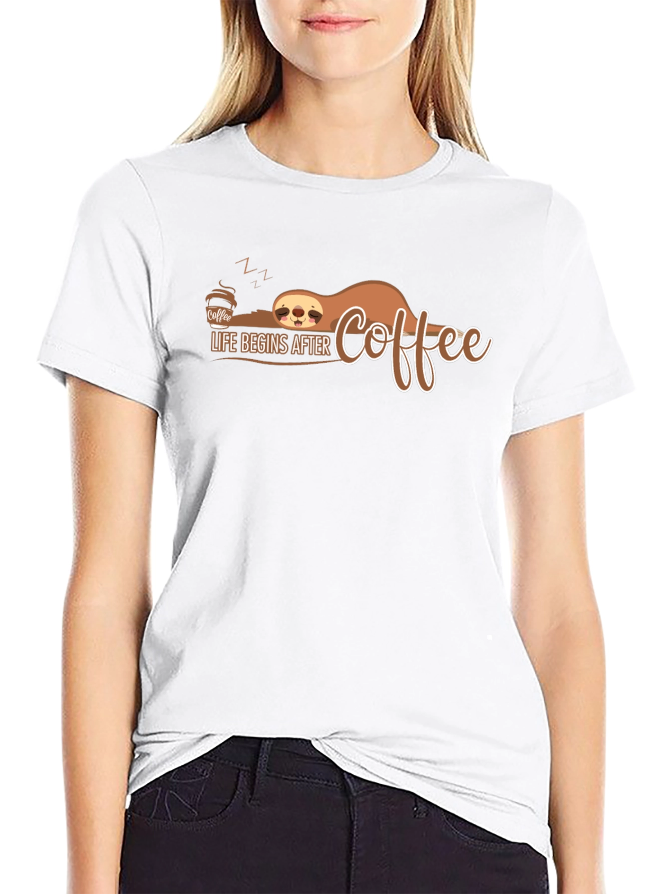 Life Begins After Coffee Sloth T-Shirt