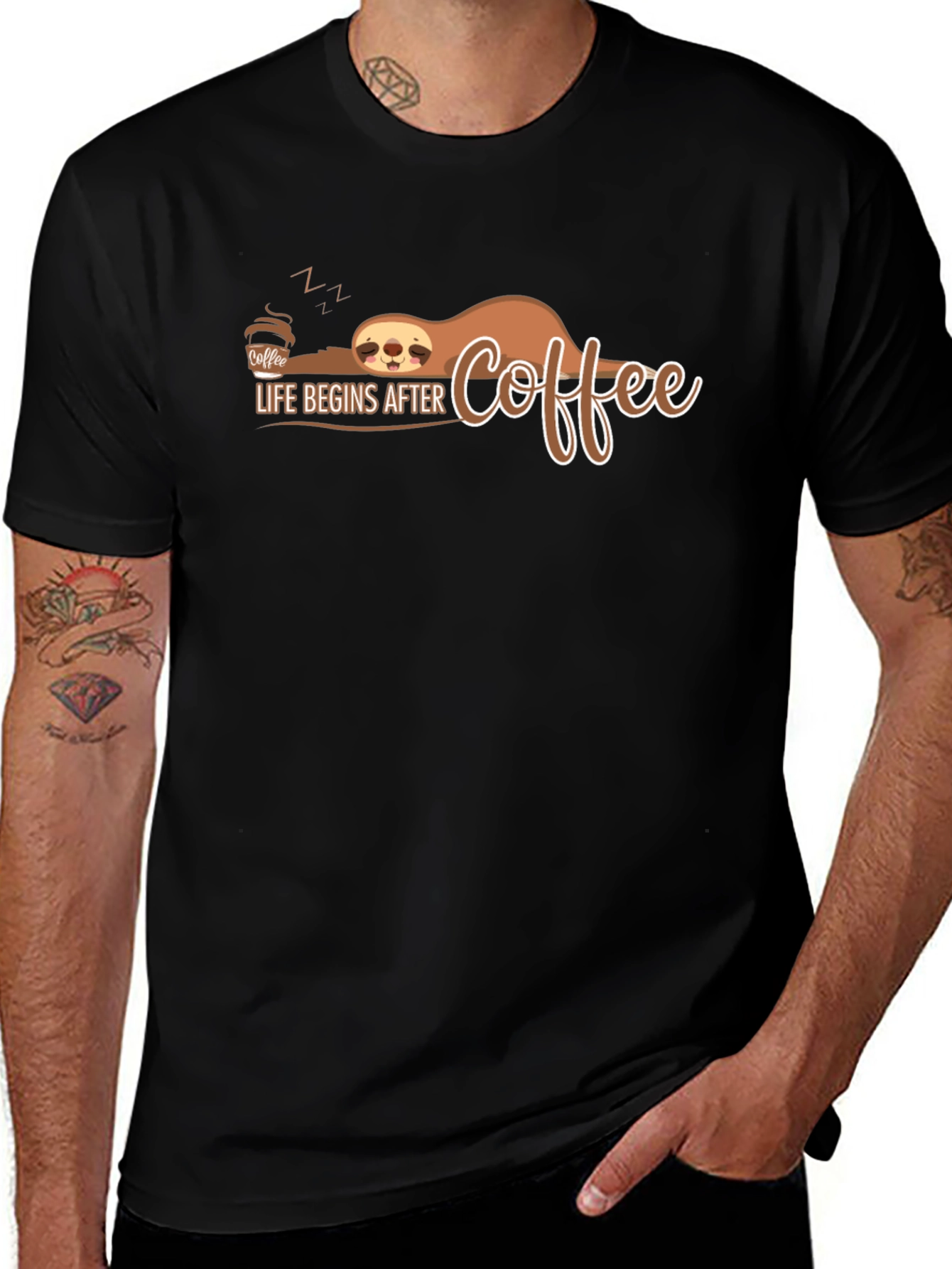Life Begins After Coffee Sloth T-Shirt