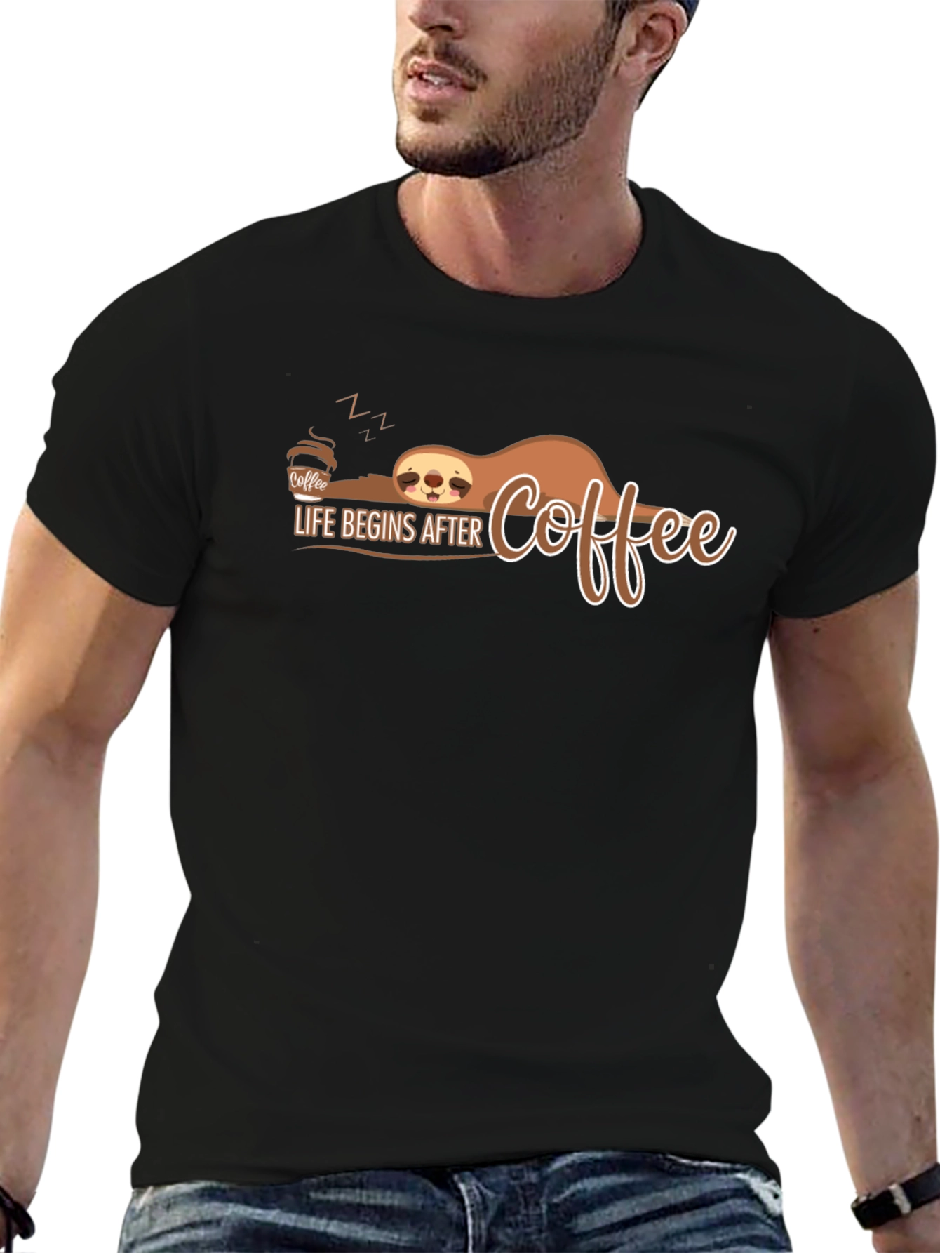 Life Begins After Coffee Sloth T-Shirt
