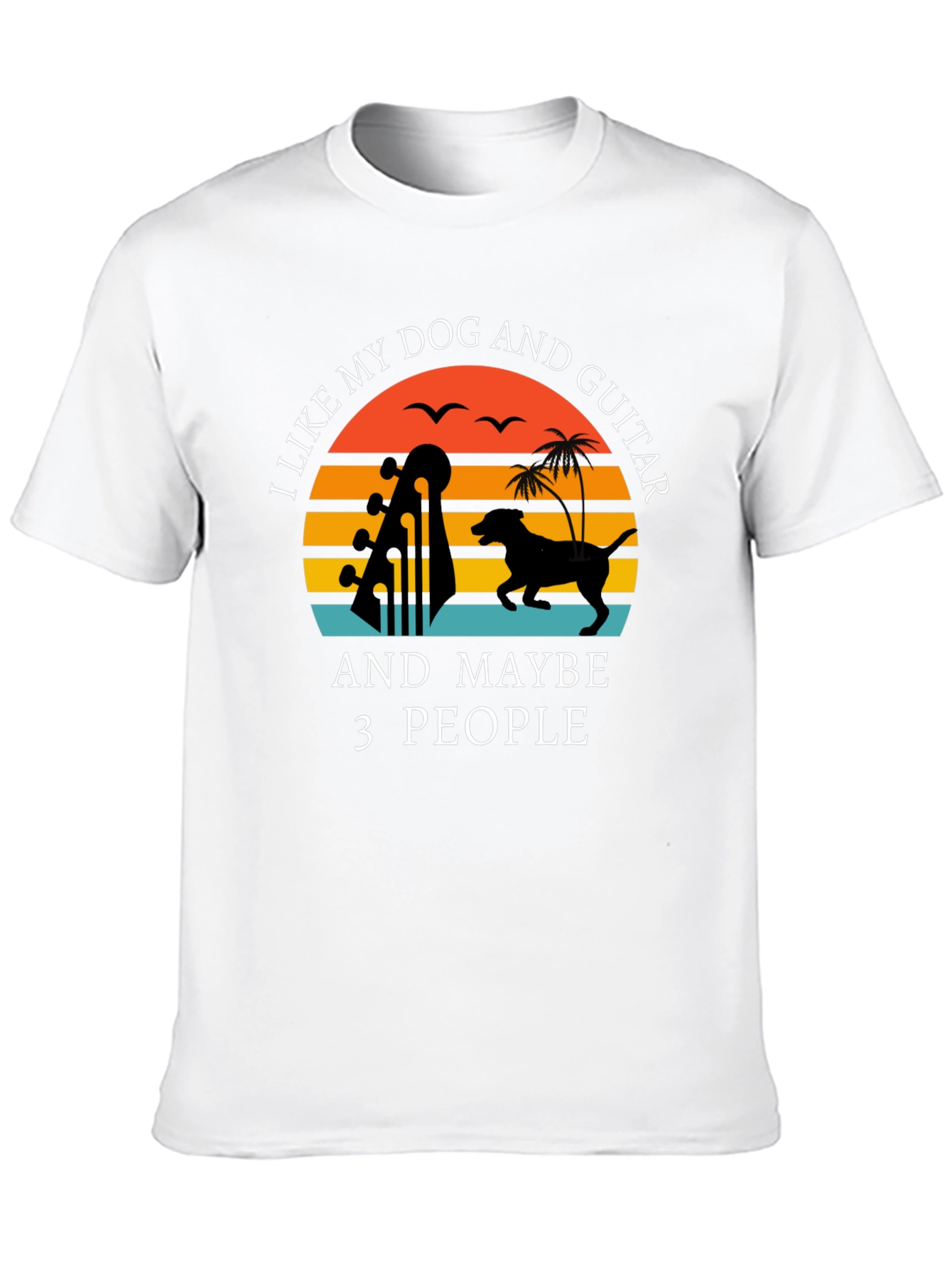 Dog and Guitar Lover T-Shirt - Funny Sarcastic Tee