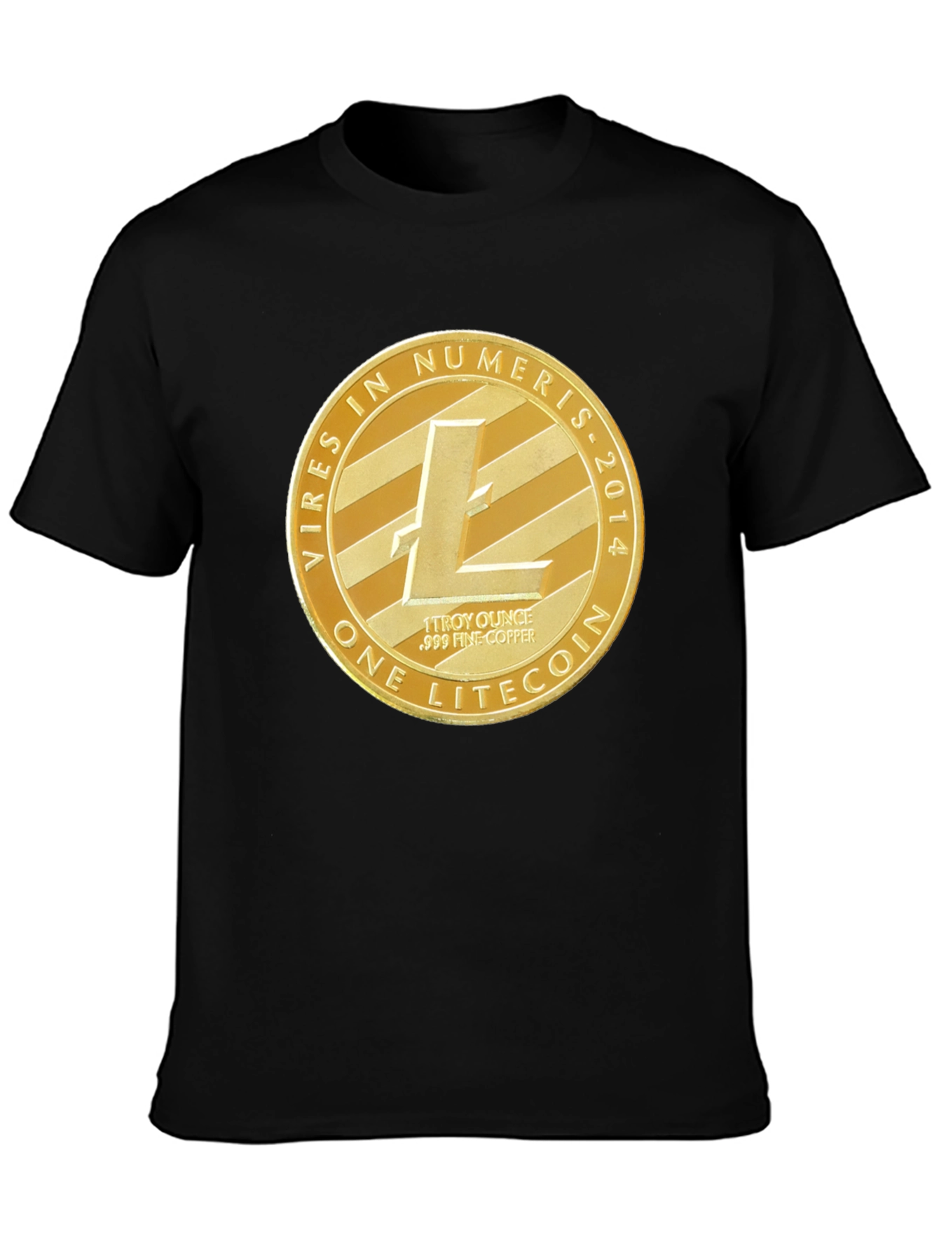 Litecoin Crypto Tee - Mens Black Graphic T-Shirt