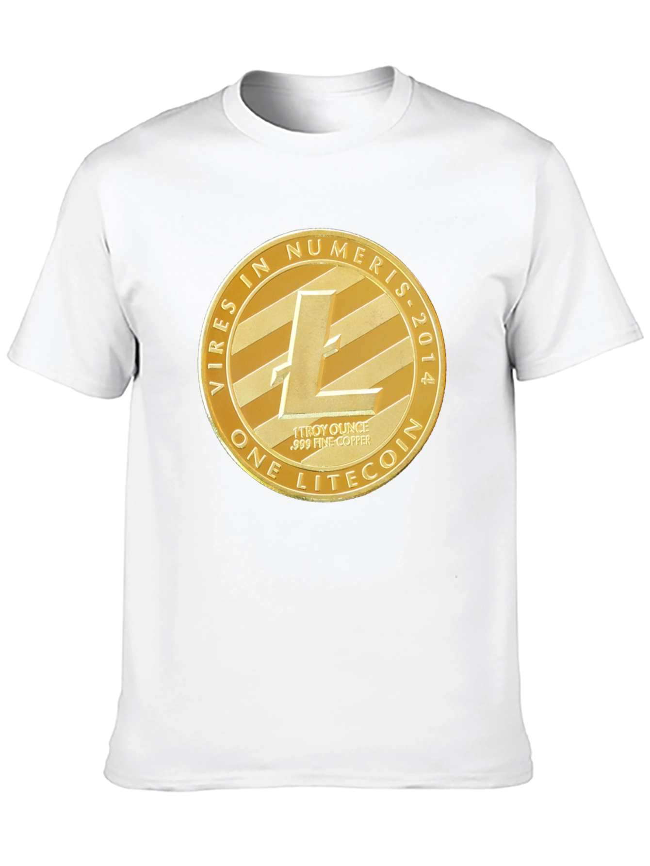 Litecoin Crypto Tee - Mens Black Graphic T-Shirt