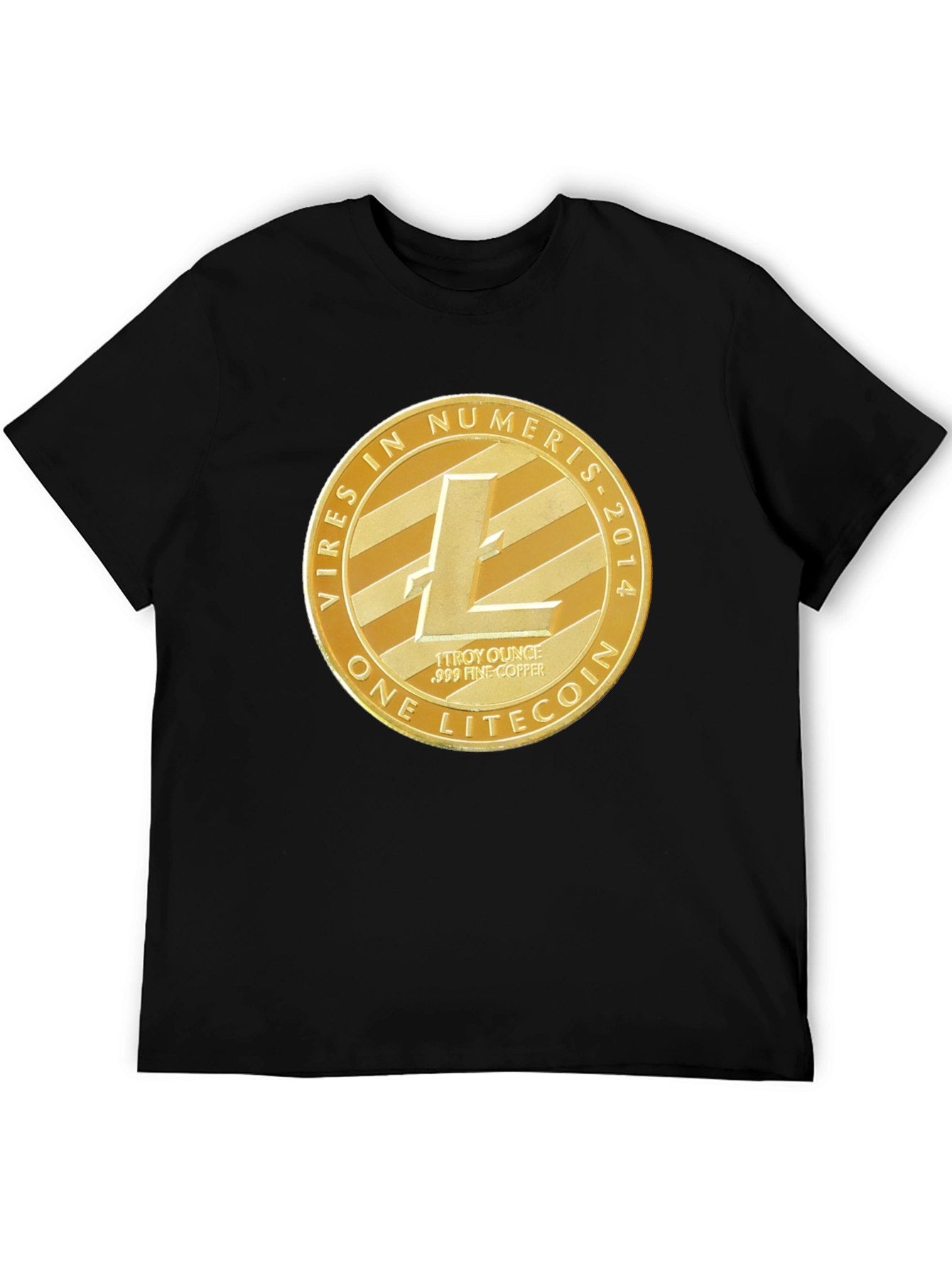 Litecoin Crypto Tee - Mens Black Graphic T-Shirt