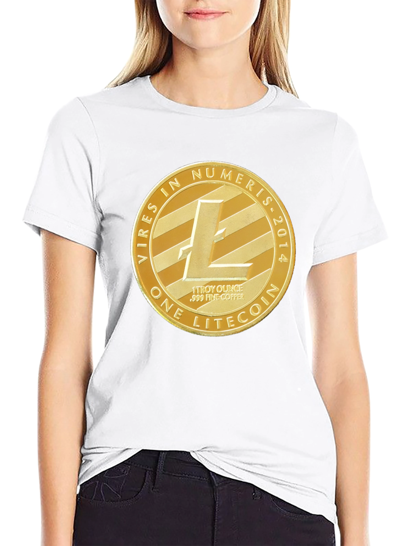 Litecoin Crypto Tee - Mens Black Graphic T-Shirt