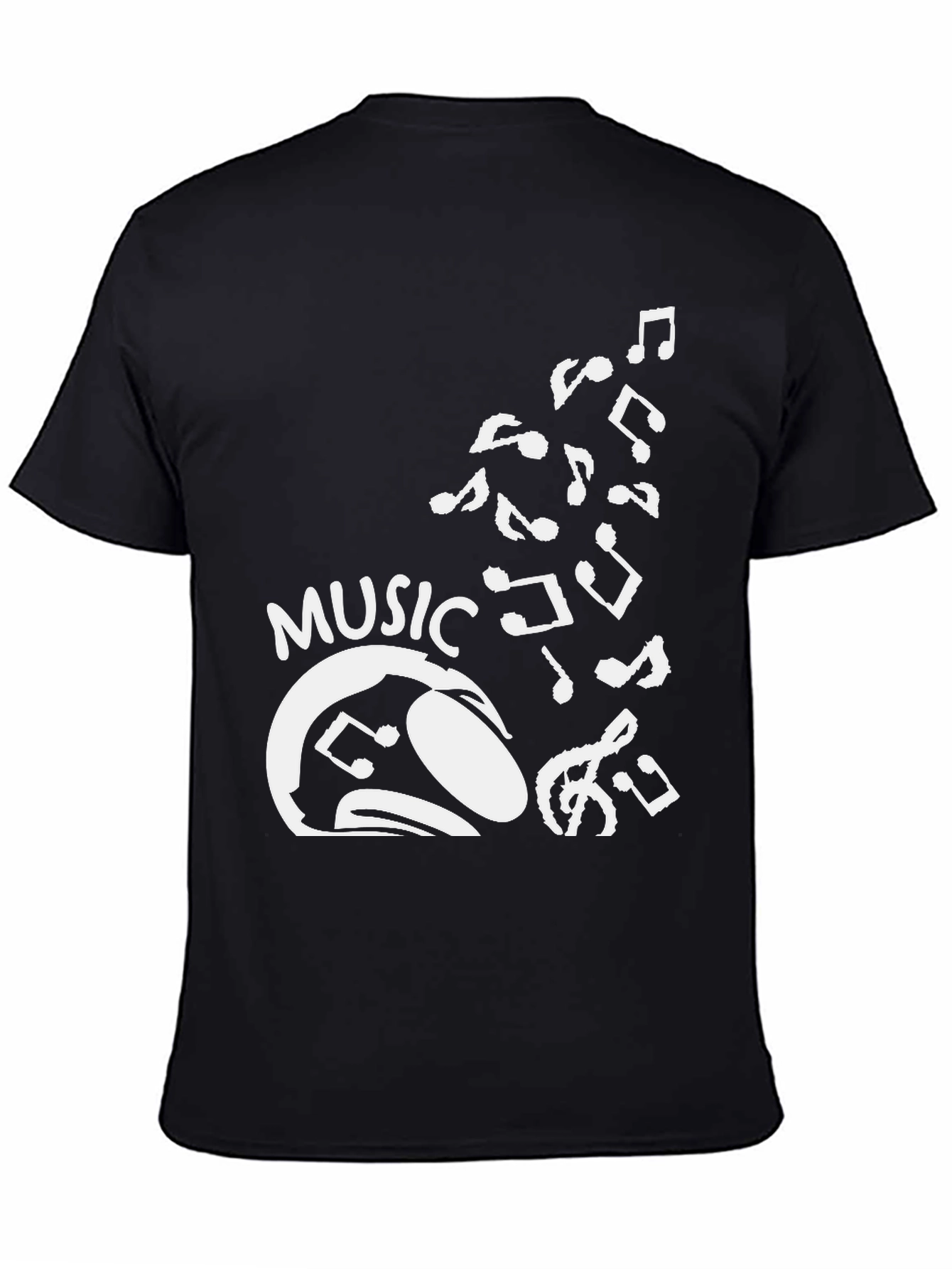 Music Lovers Graphic Tee - Black Cotton T-Shirt