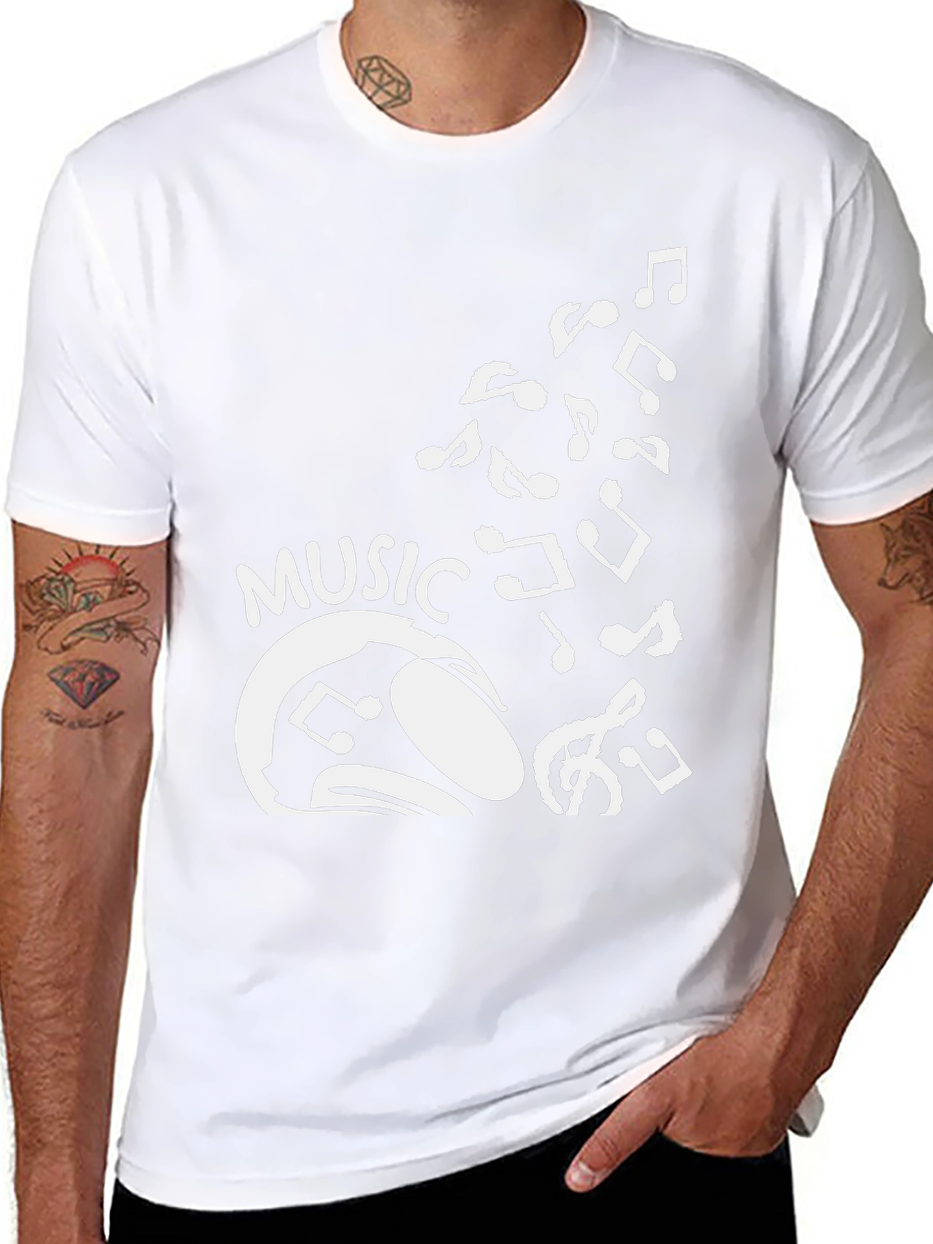 Music Lovers Graphic Tee - Black Cotton T-Shirt