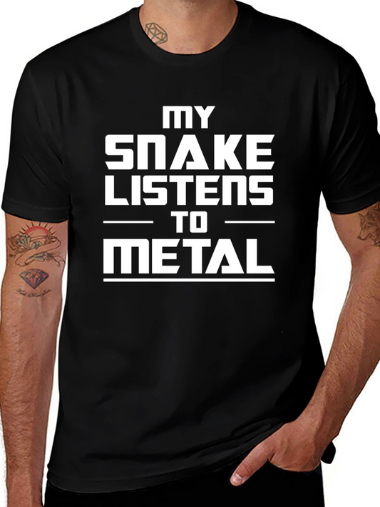My Snake Listens To Metal Graphic T-Shirt