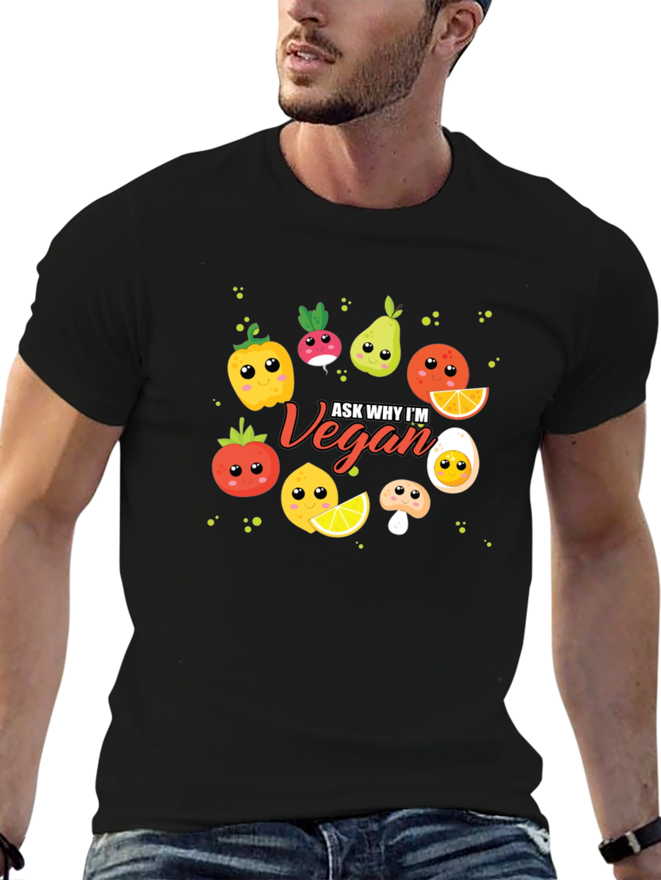 Ask Why Im Vegan Funny Food T-Shirt