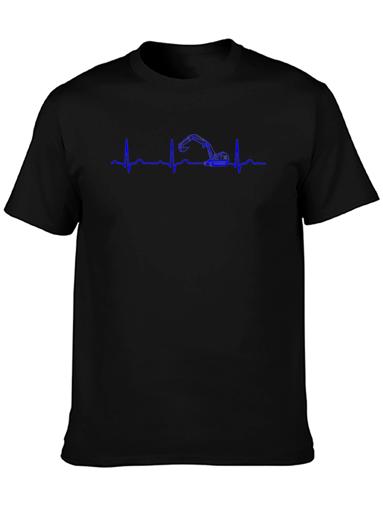 Excavator Heartbeat Graphic T-Shirt