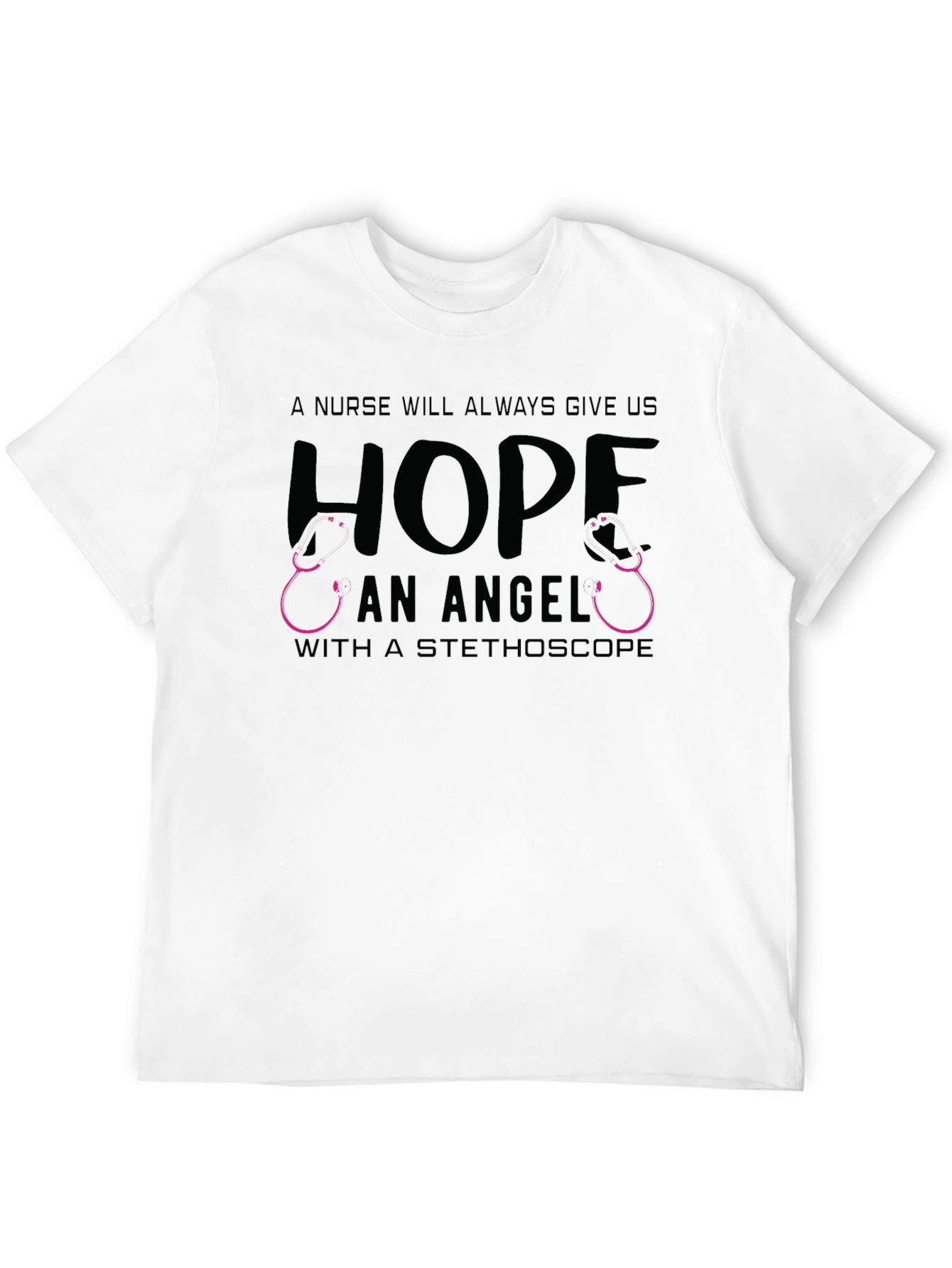 Nurse Hope Stethoscope Graphic T-Shirt