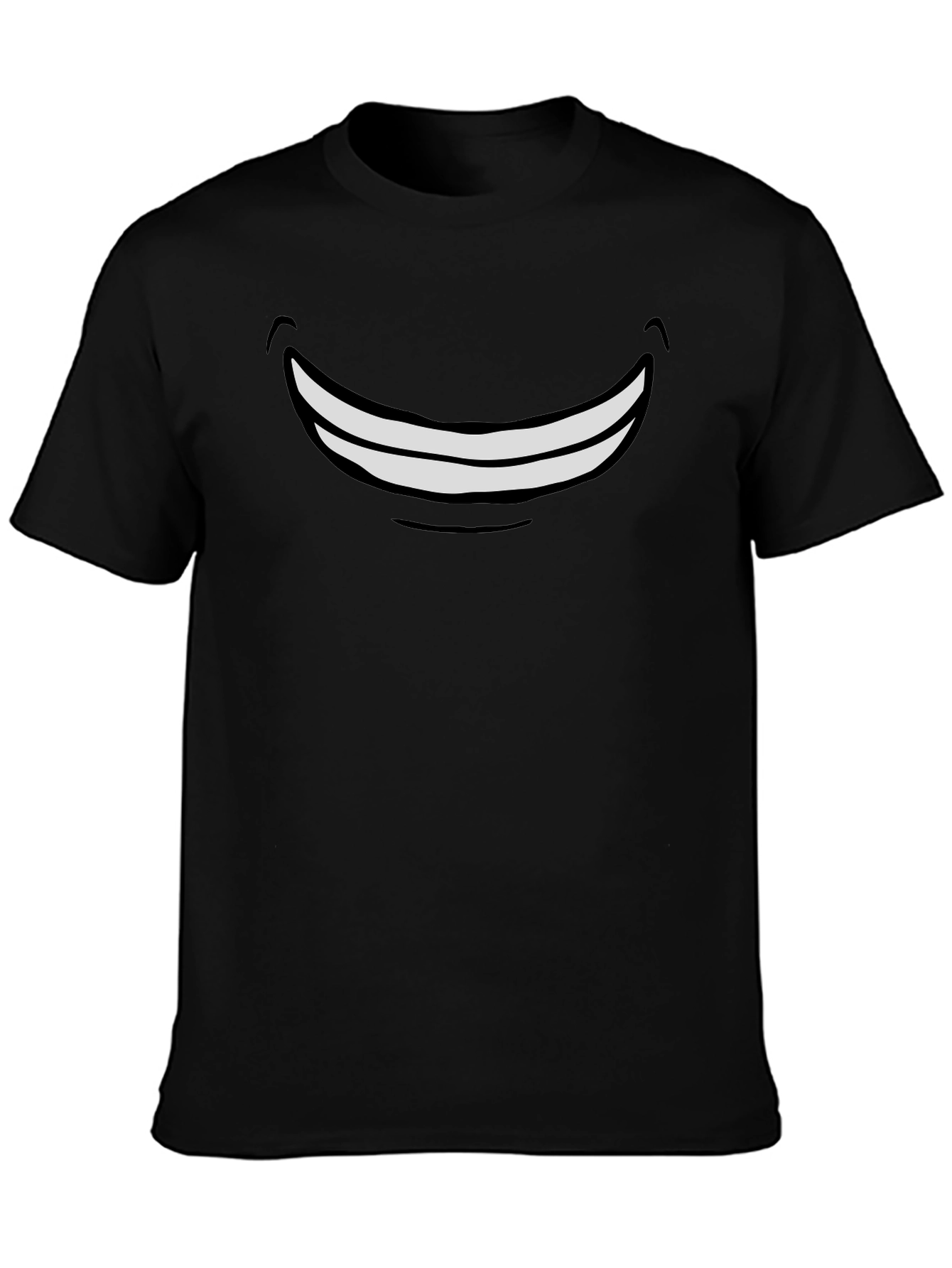 Smiling Face Graphic Tee - Casual Comfort
