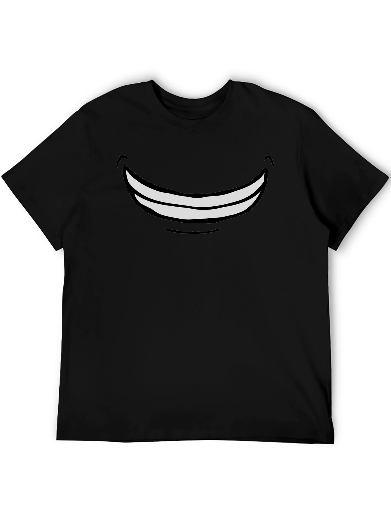 Smiling Face Graphic Tee - Casual Comfort