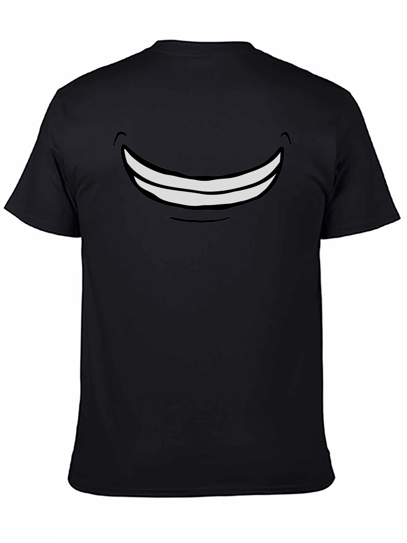 Smiling Face Graphic Tee - Casual Comfort