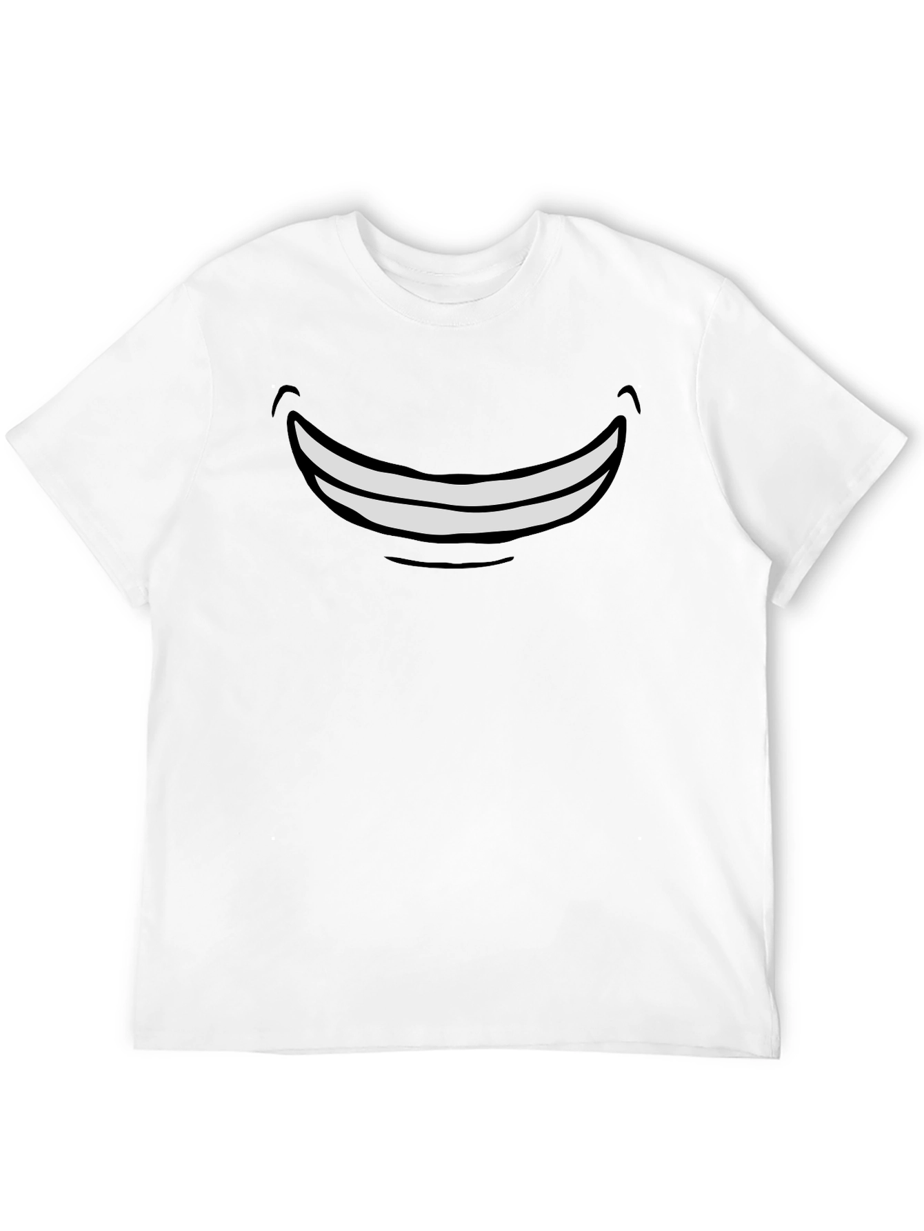 Smiling Face Graphic Tee - Casual Comfort