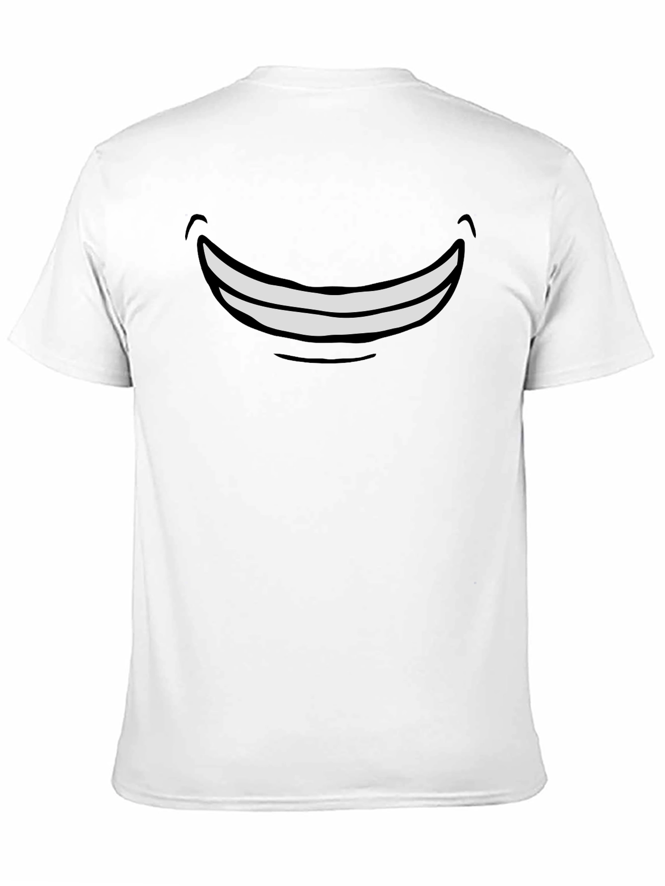 Smiling Face Graphic Tee - Casual Comfort