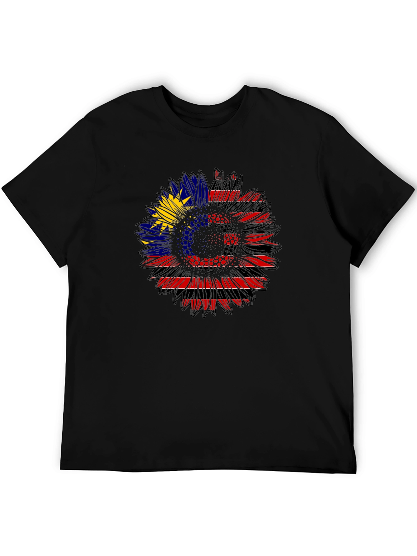 Sunflower Malaysian Flag Graphic Tee - Black