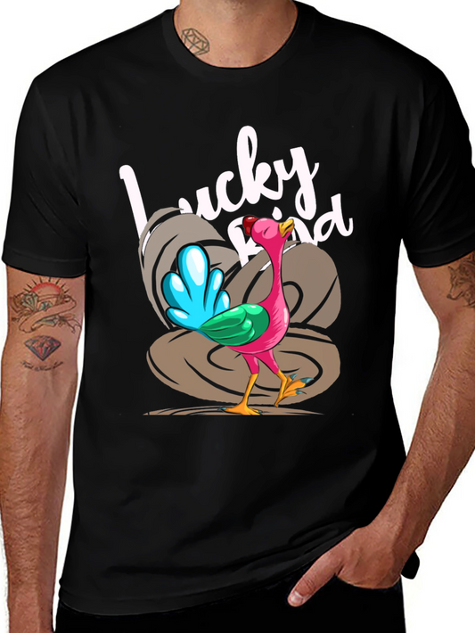 Lucky Bird Graphic Tee - Thanksgiving Humor
