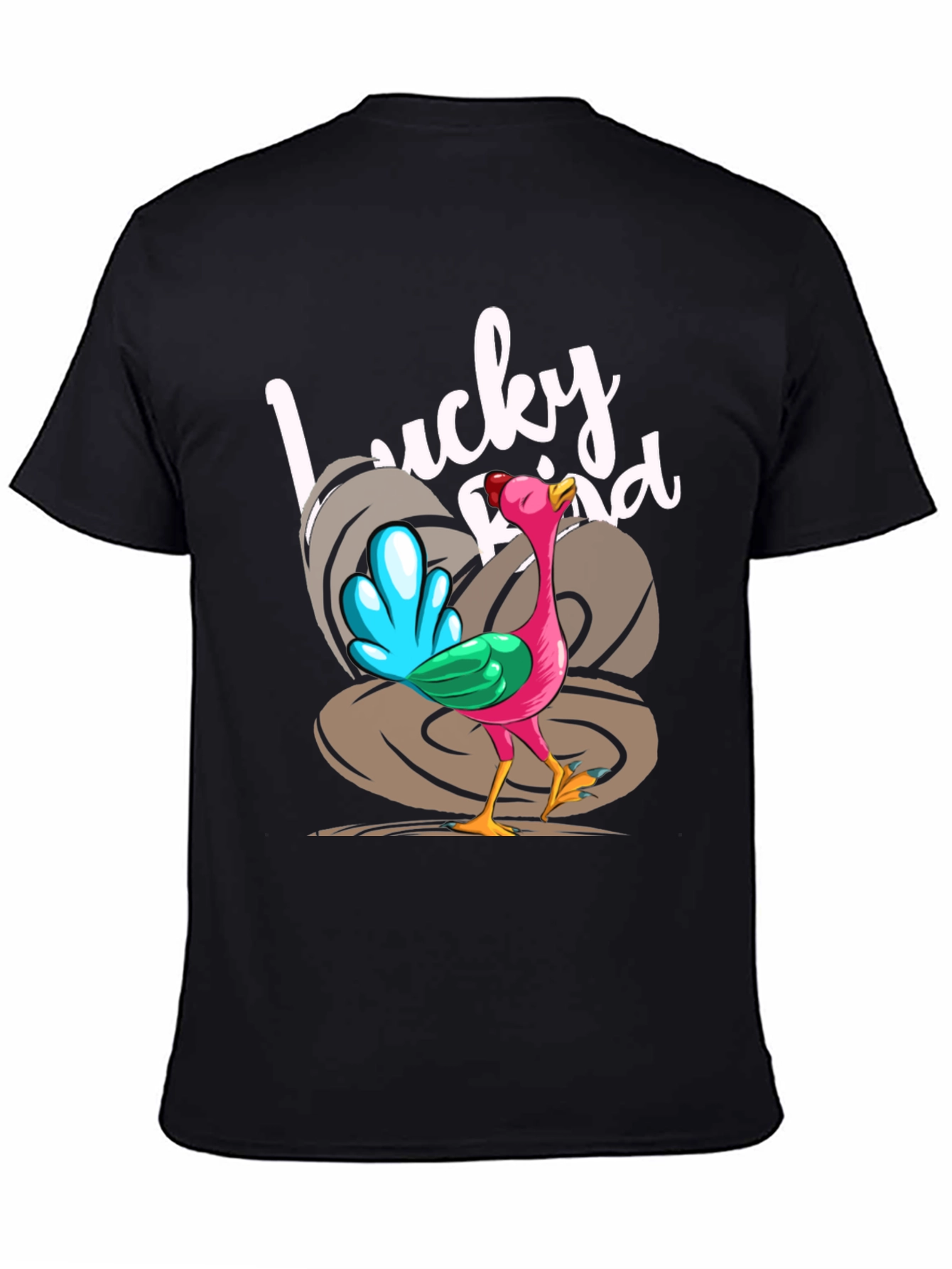 Lucky Bird Graphic Tee - Thanksgiving Humor
