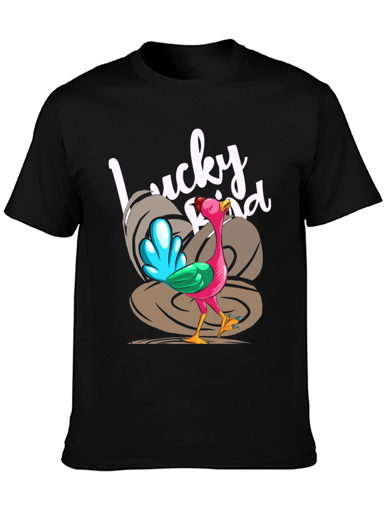 Lucky Bird Graphic Tee - Thanksgiving Humor