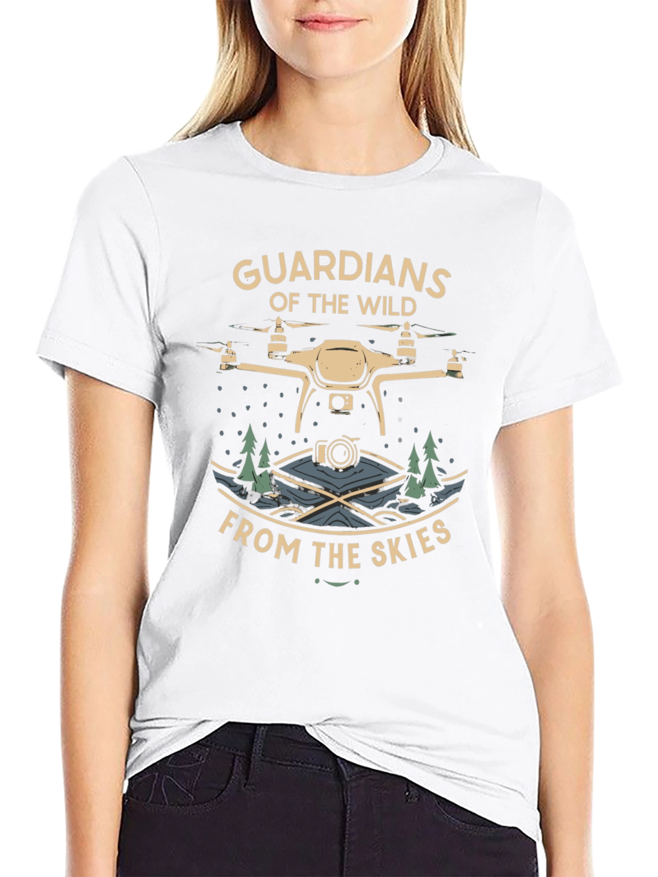 Guardians of the Wild Drone Graphic Tee - Black