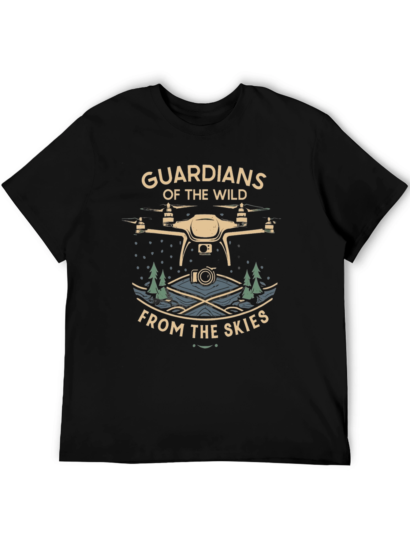 Guardians of the Wild Drone Graphic Tee - Black