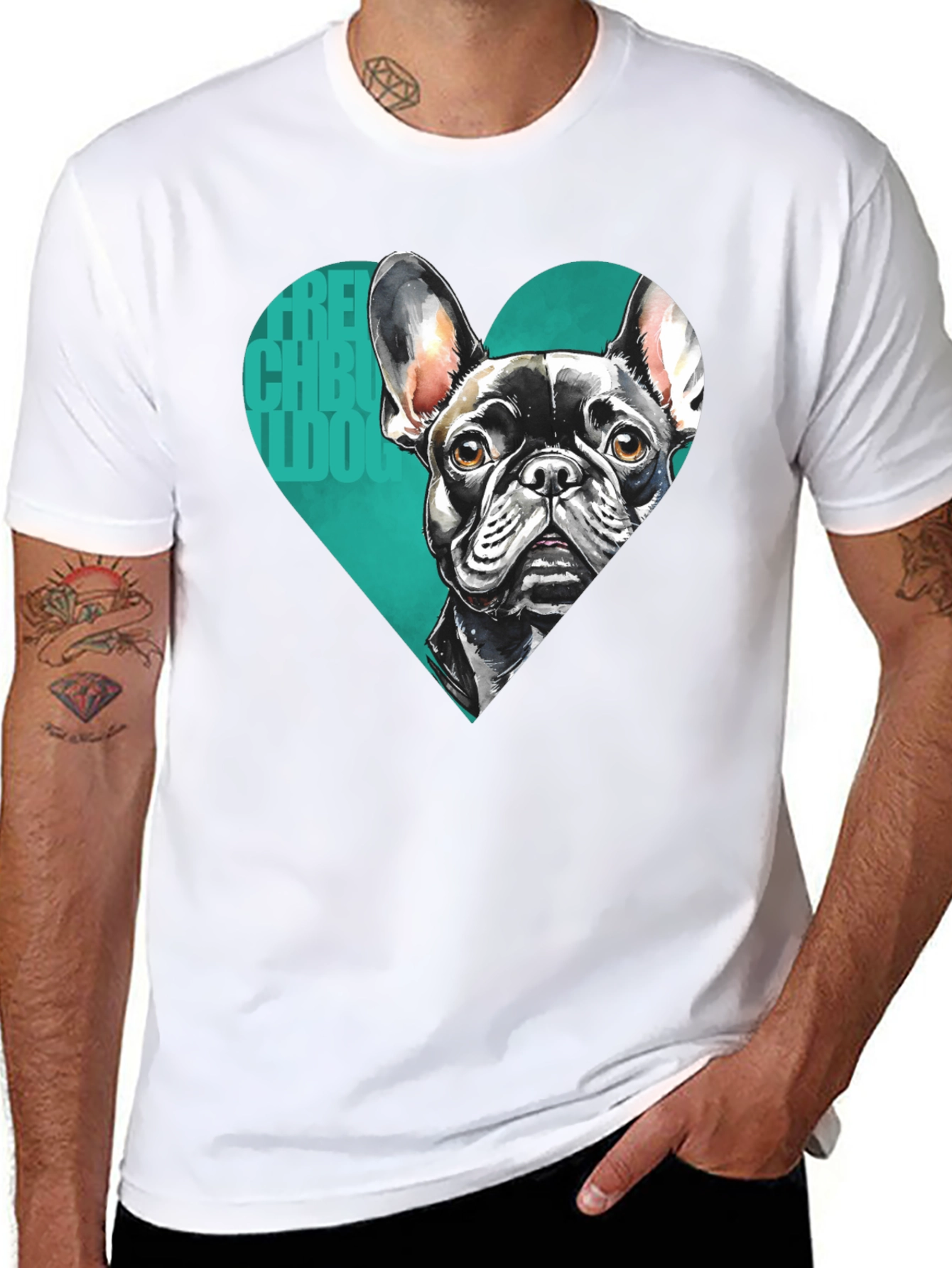 French Bulldog Heart Tee