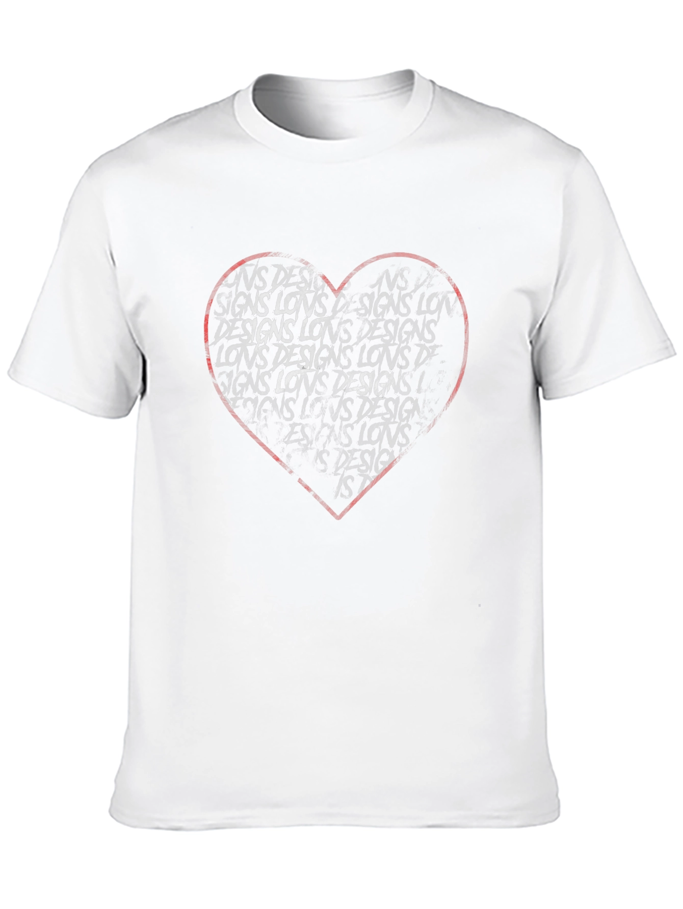 Black Heart Print Graphic T-Shirt